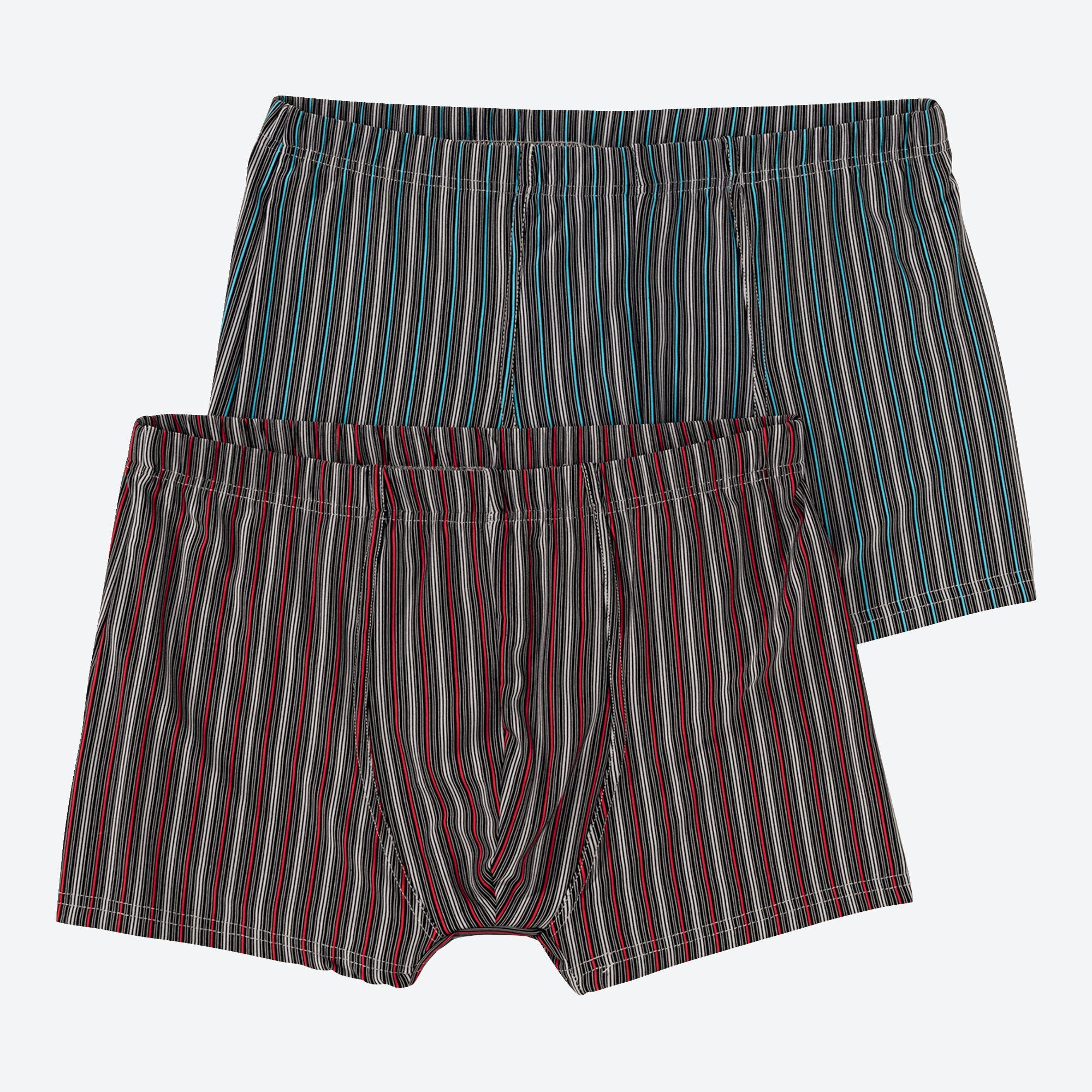 Herren-Retroshorts mit Streifen, 2er Pack