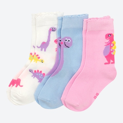 Kinder-Mädchen-Socken, 3er-Pack