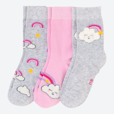 Kinder-Mädchen-Socken, 3er-Pack