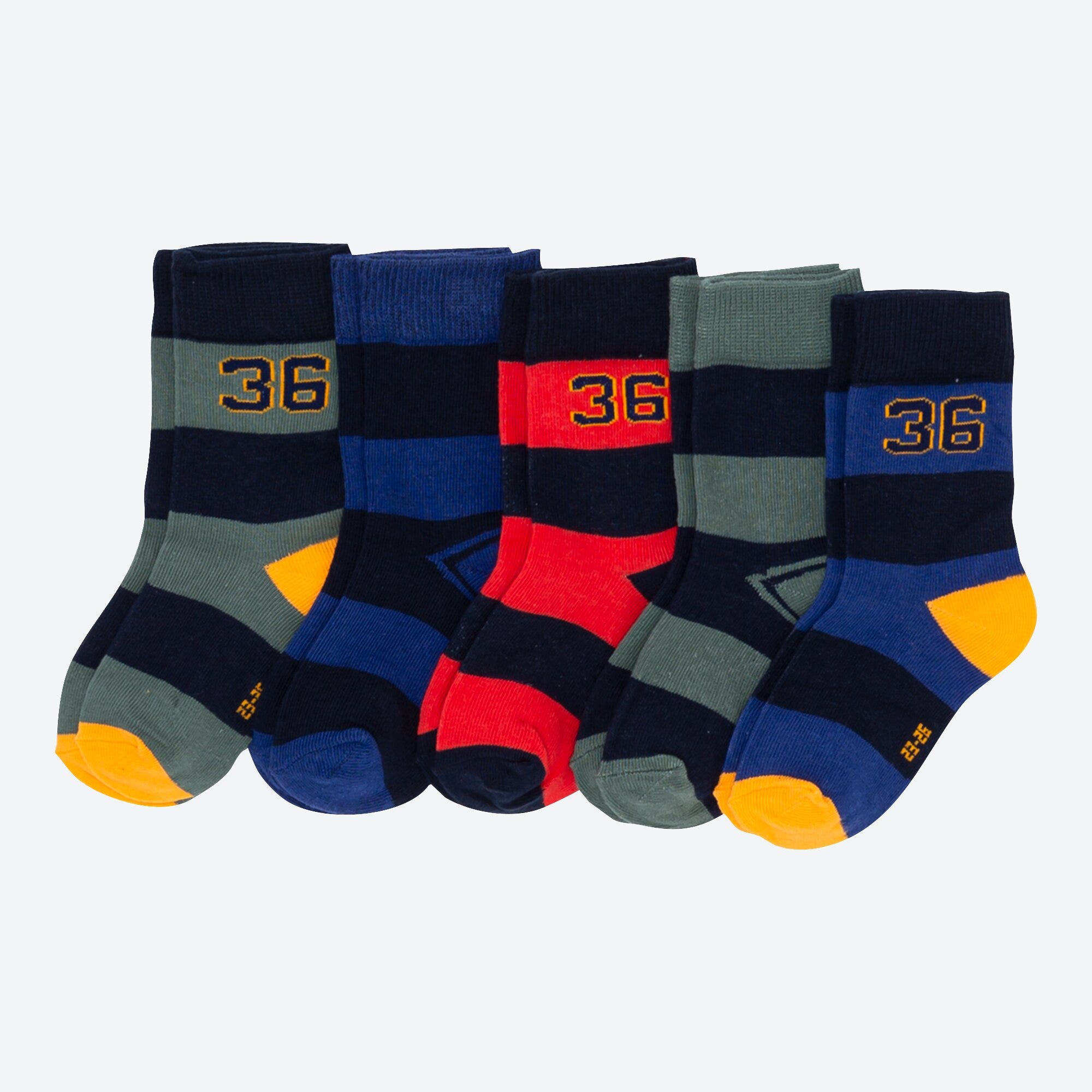 Jungen-Socken mit Baumwolle, 5er Pack