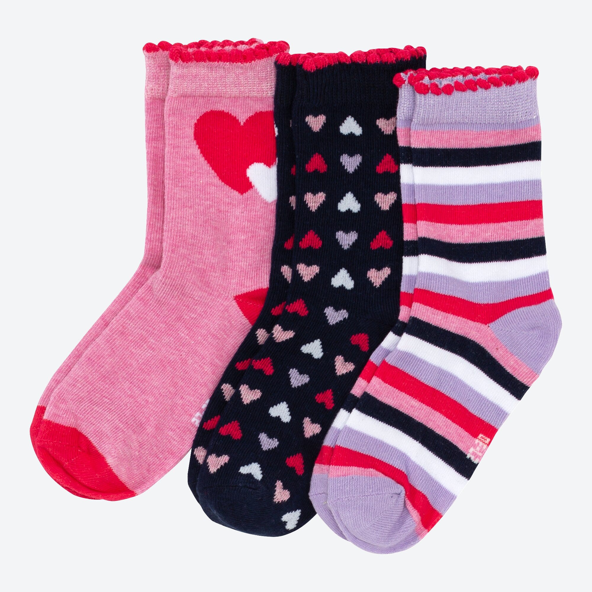 Kinder-Mädchen-Socken, 3er-Pack