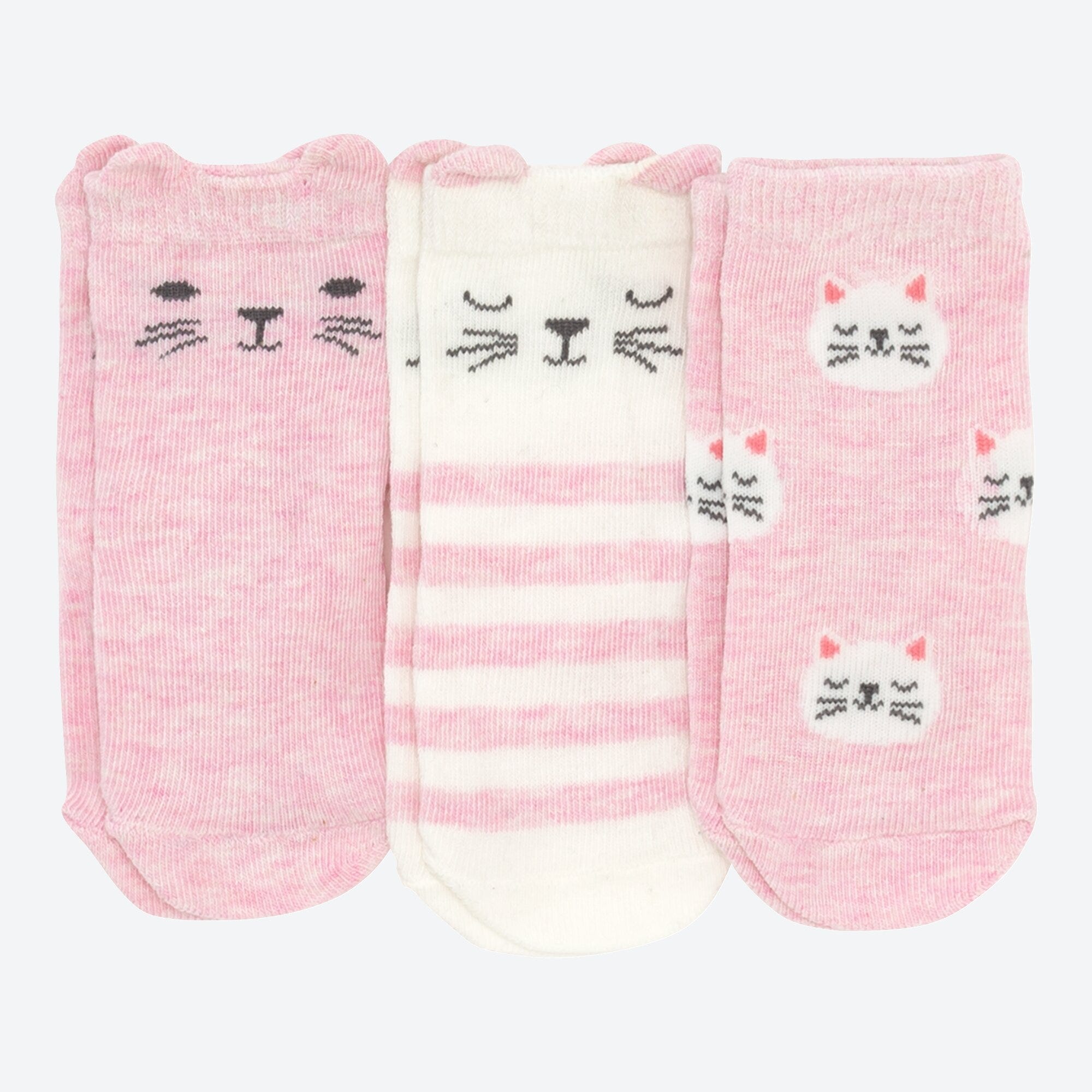 Baby-Mädchen-Socken mit Baumwolle, 3er-Pack
