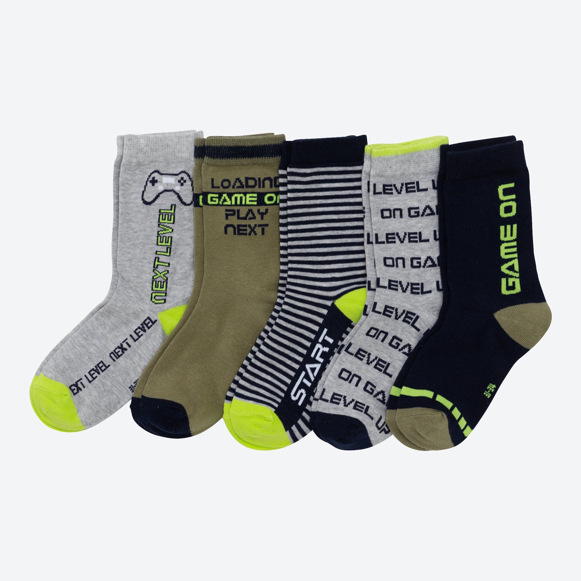 Jungen-Socken mit Baumwolle, 5er Pack