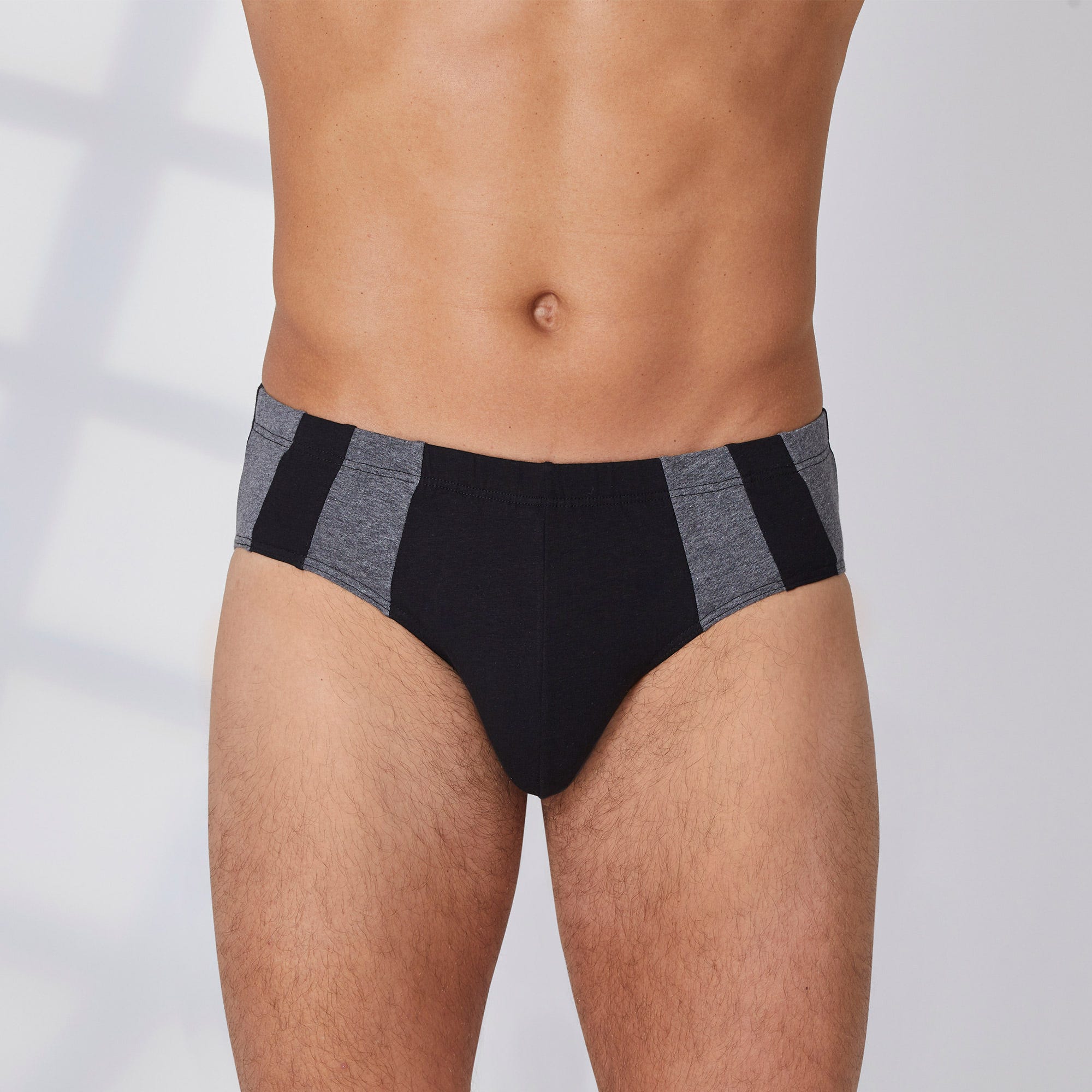 Herren-Slip mit Kontrast-Streifen, 2er-Pack