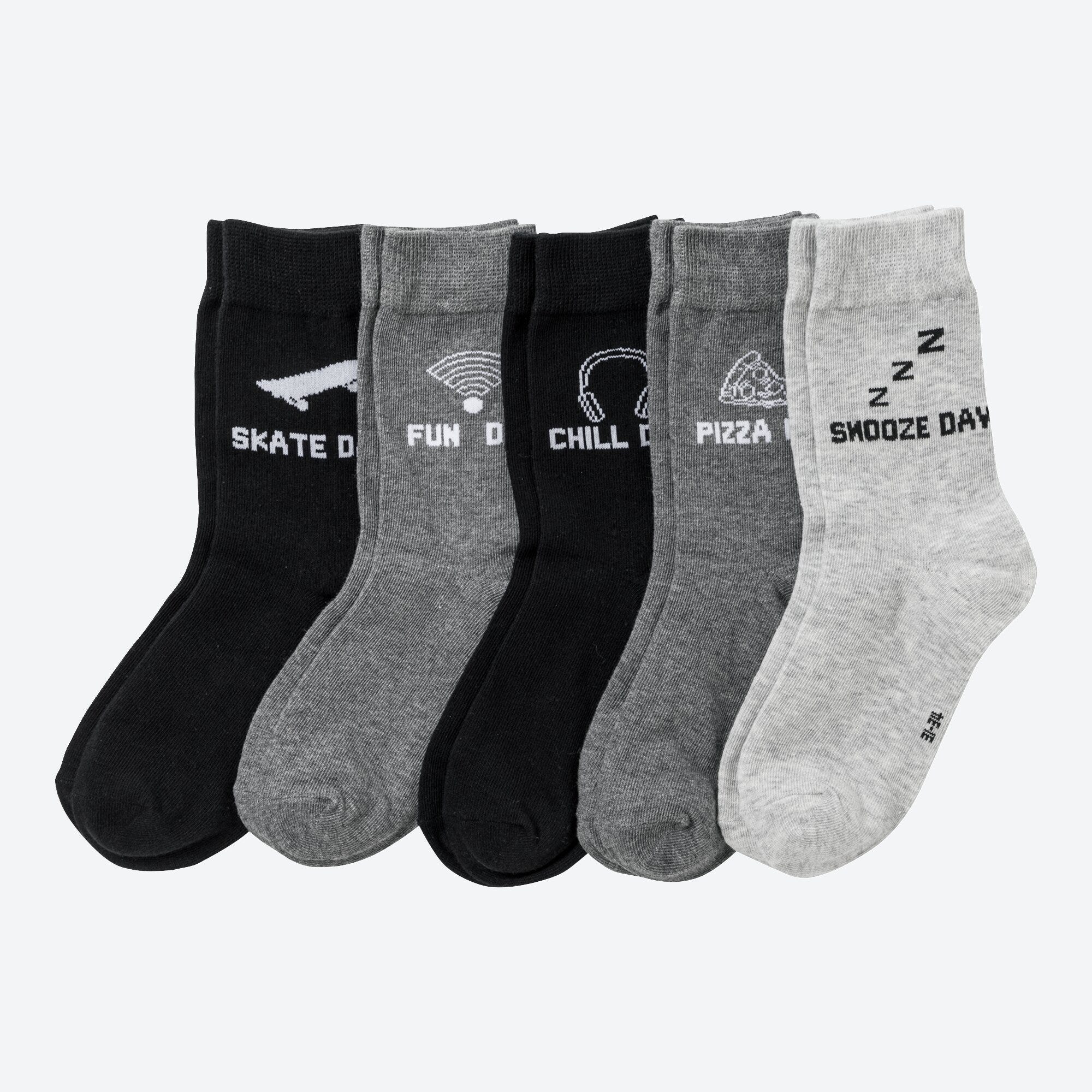 Jungen-Socken mit Baumwolle, 5er Pack