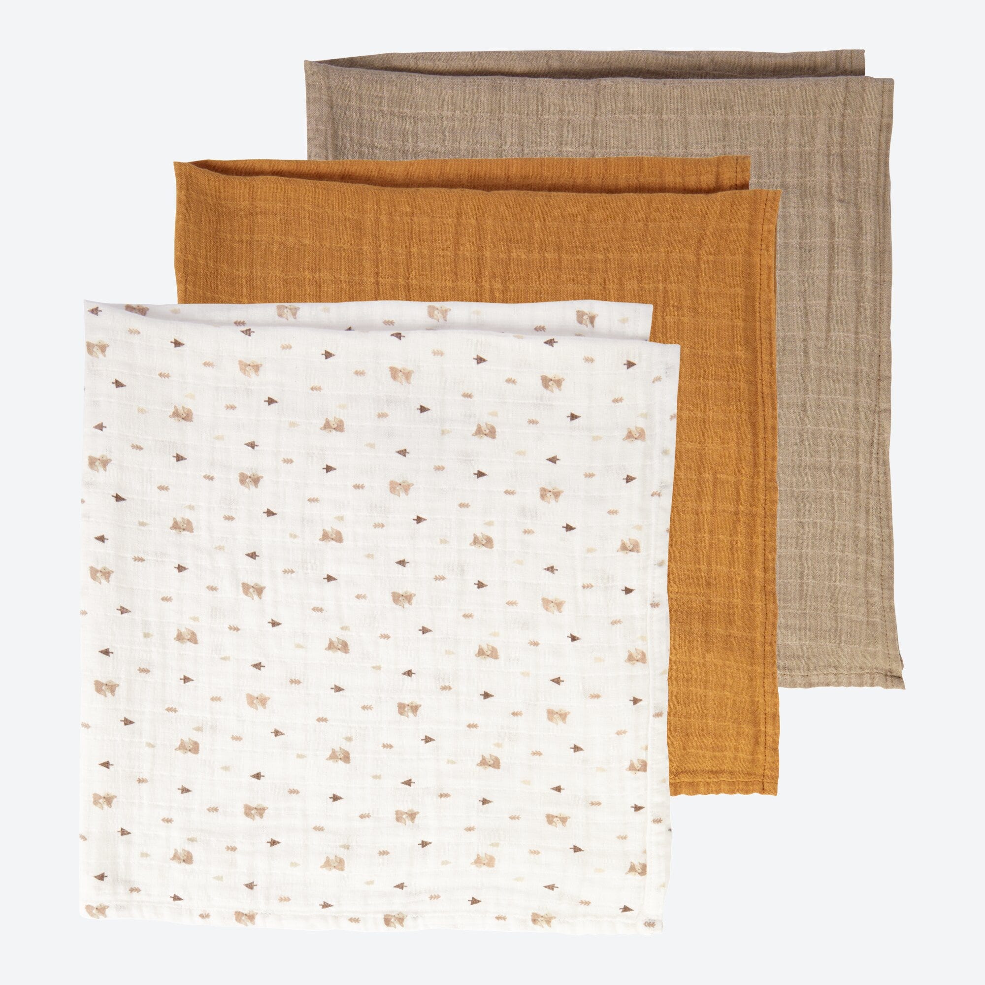 Baby-Jungen-Mullwindel, ca. 75x75cm, 3er-Pack