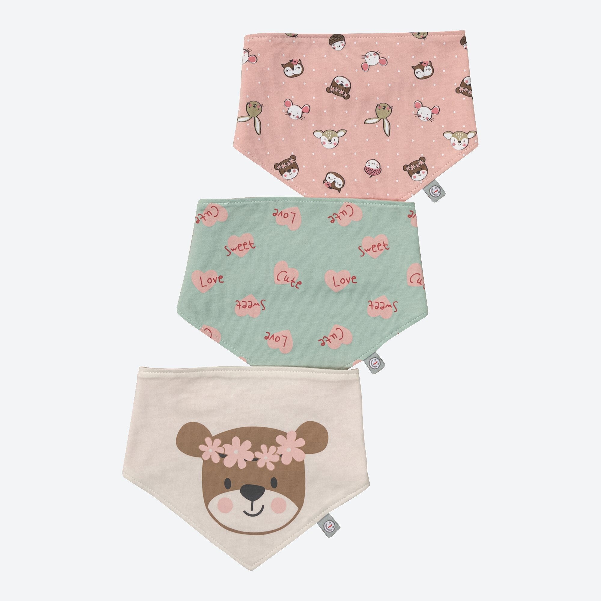 Baby-Mädchen-Tuch, 3er-Pack