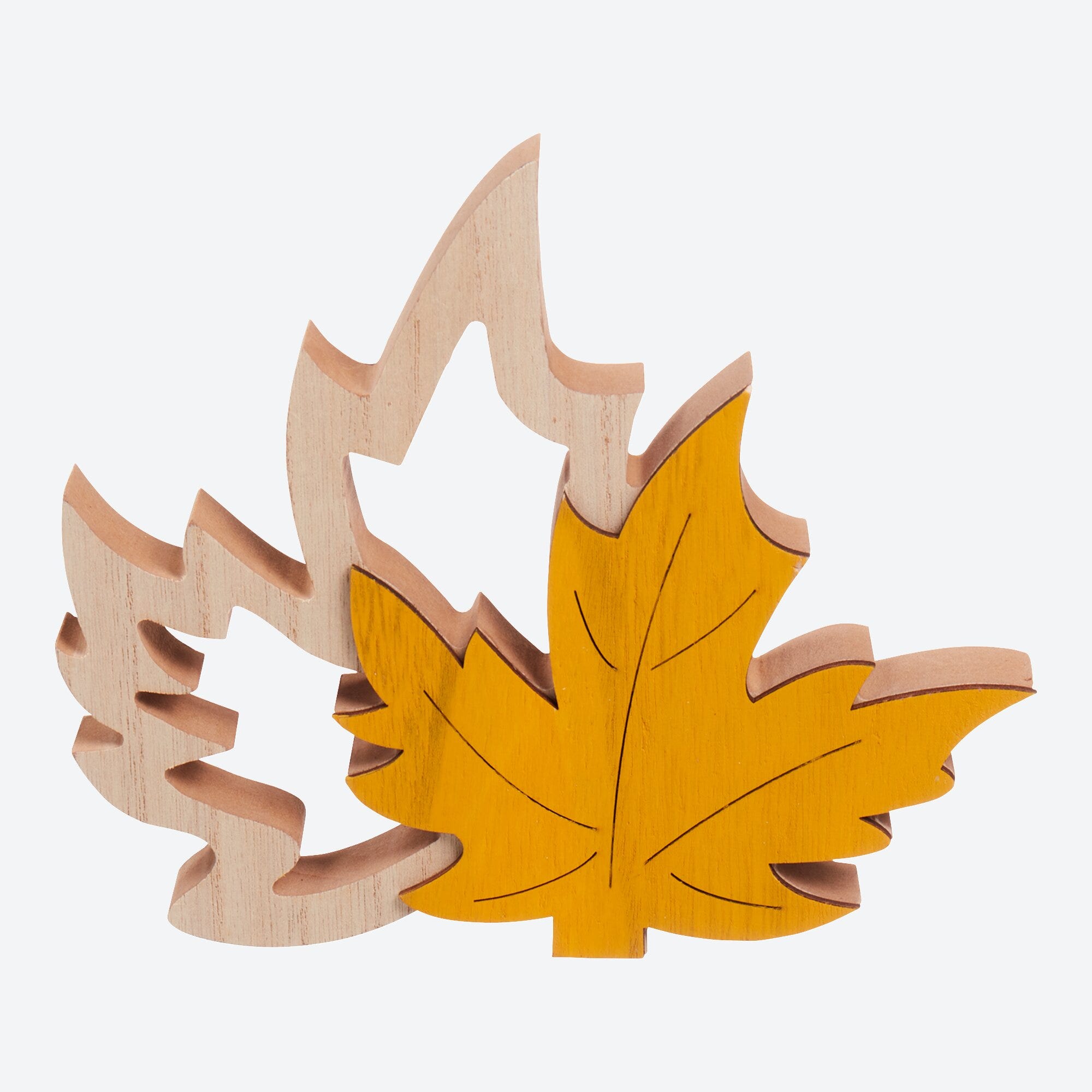 Deko-Blatt aus Holz, ca. 20x2x19cm