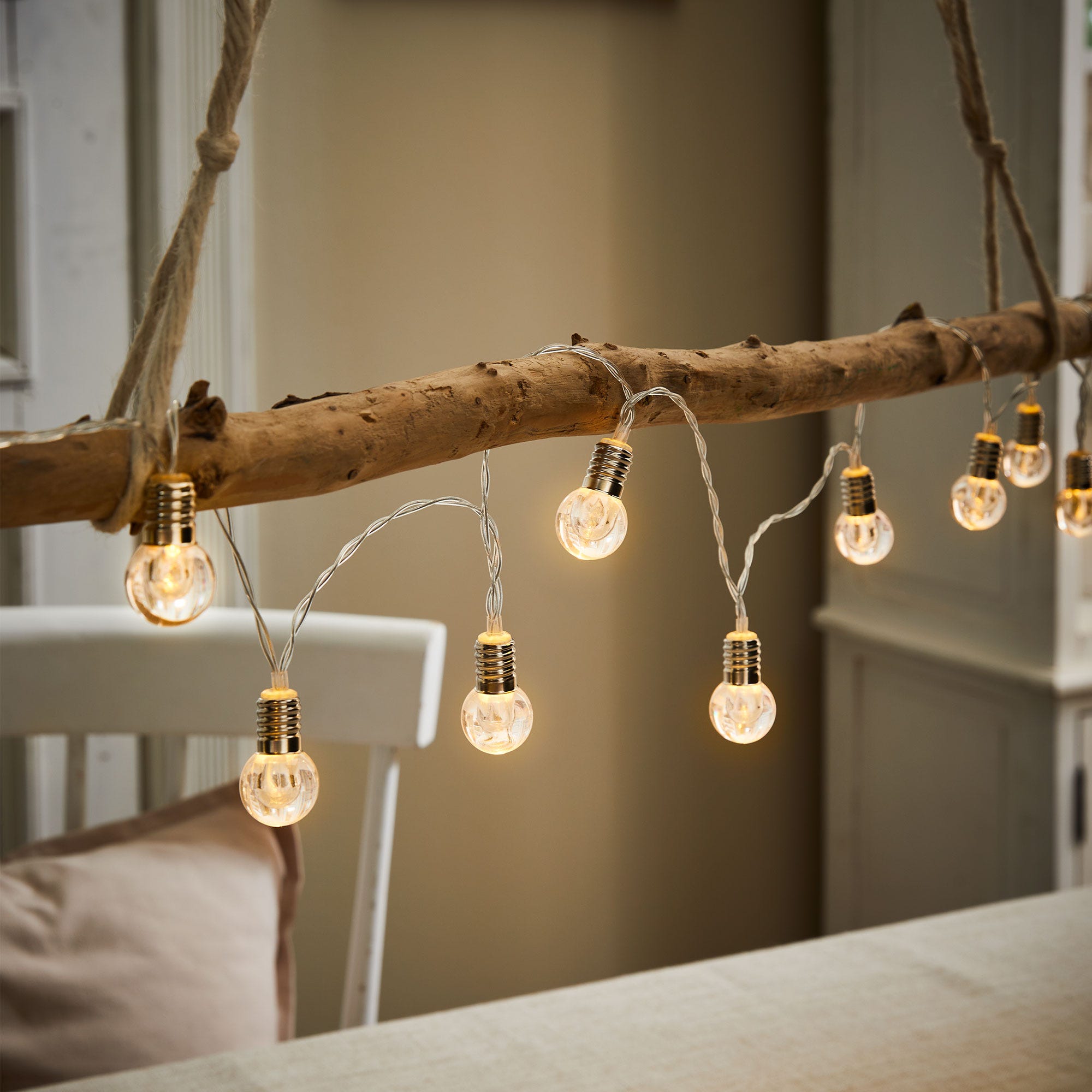 LED-Lichterkette mit Mini-Gühbirnen, ca. 120cm