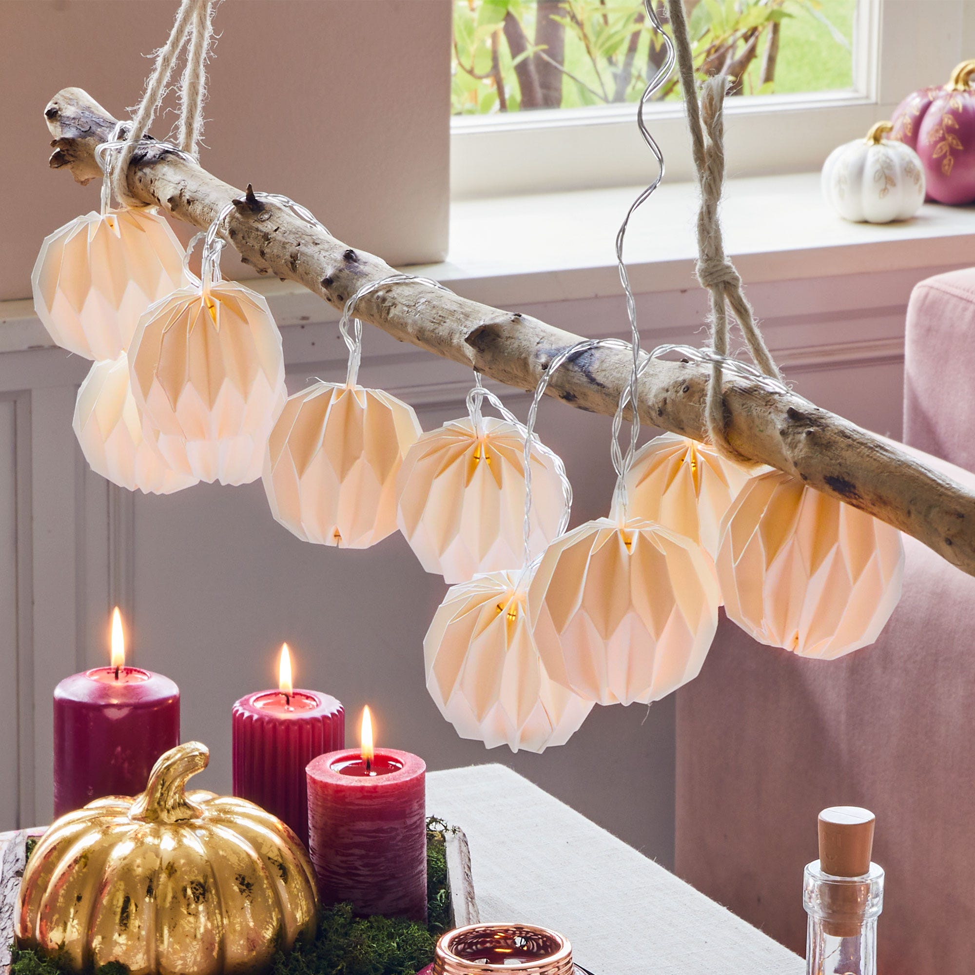 LED-Lichterkette mit Lampions