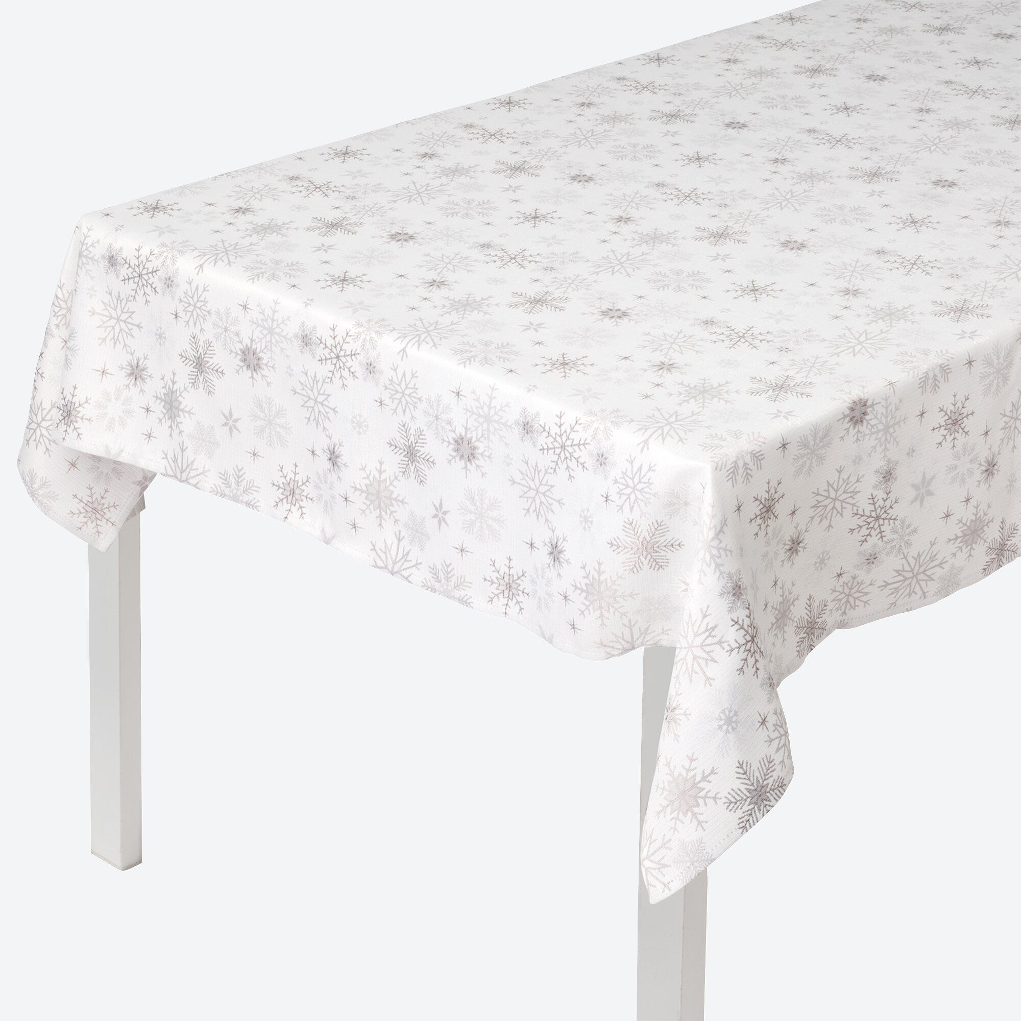 Jacquard-Webtischdecke mit Schneeflocken-Muster, ca. 130x160cm