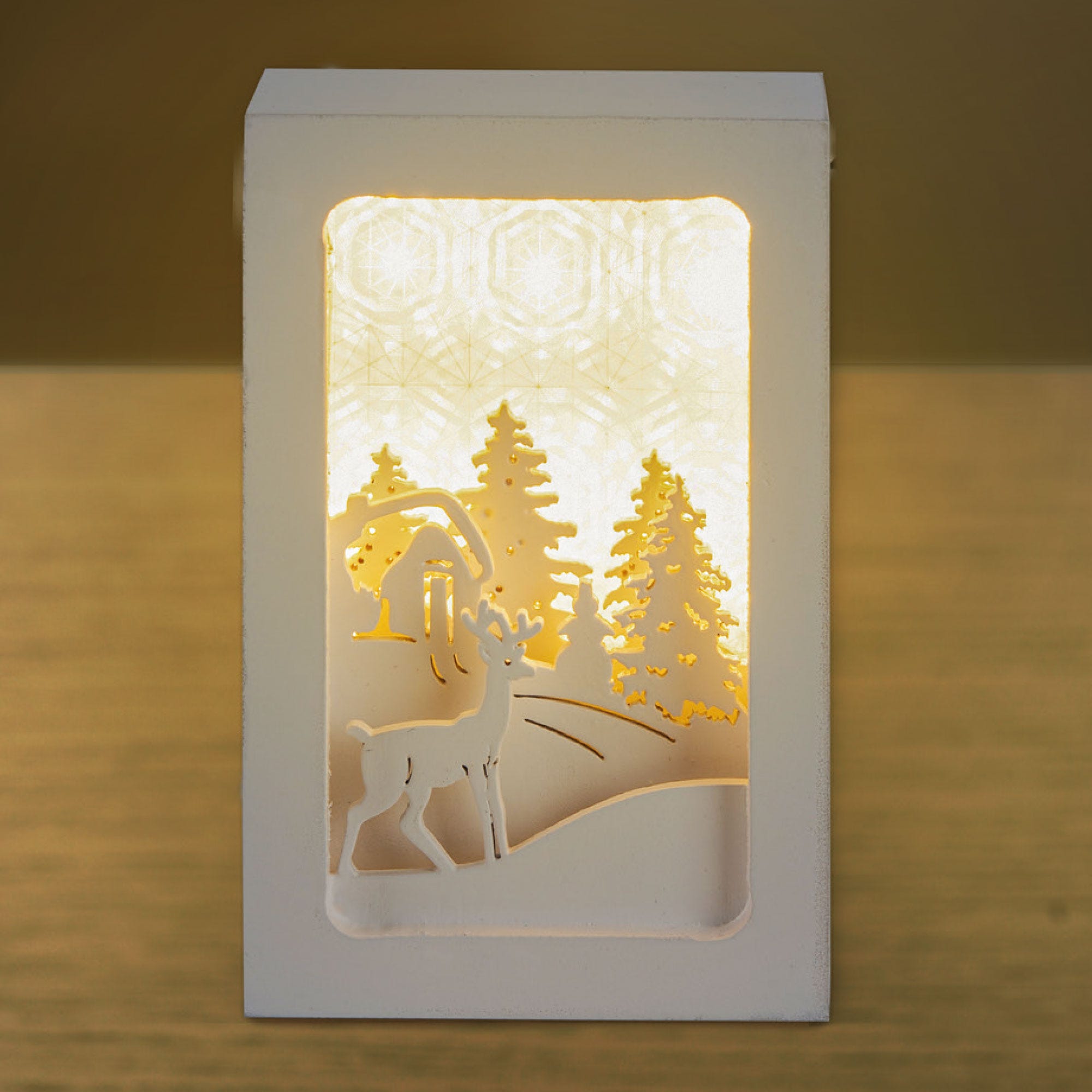 LED-Winterwald mit Timerfunktion, ca. 8x4x12cm