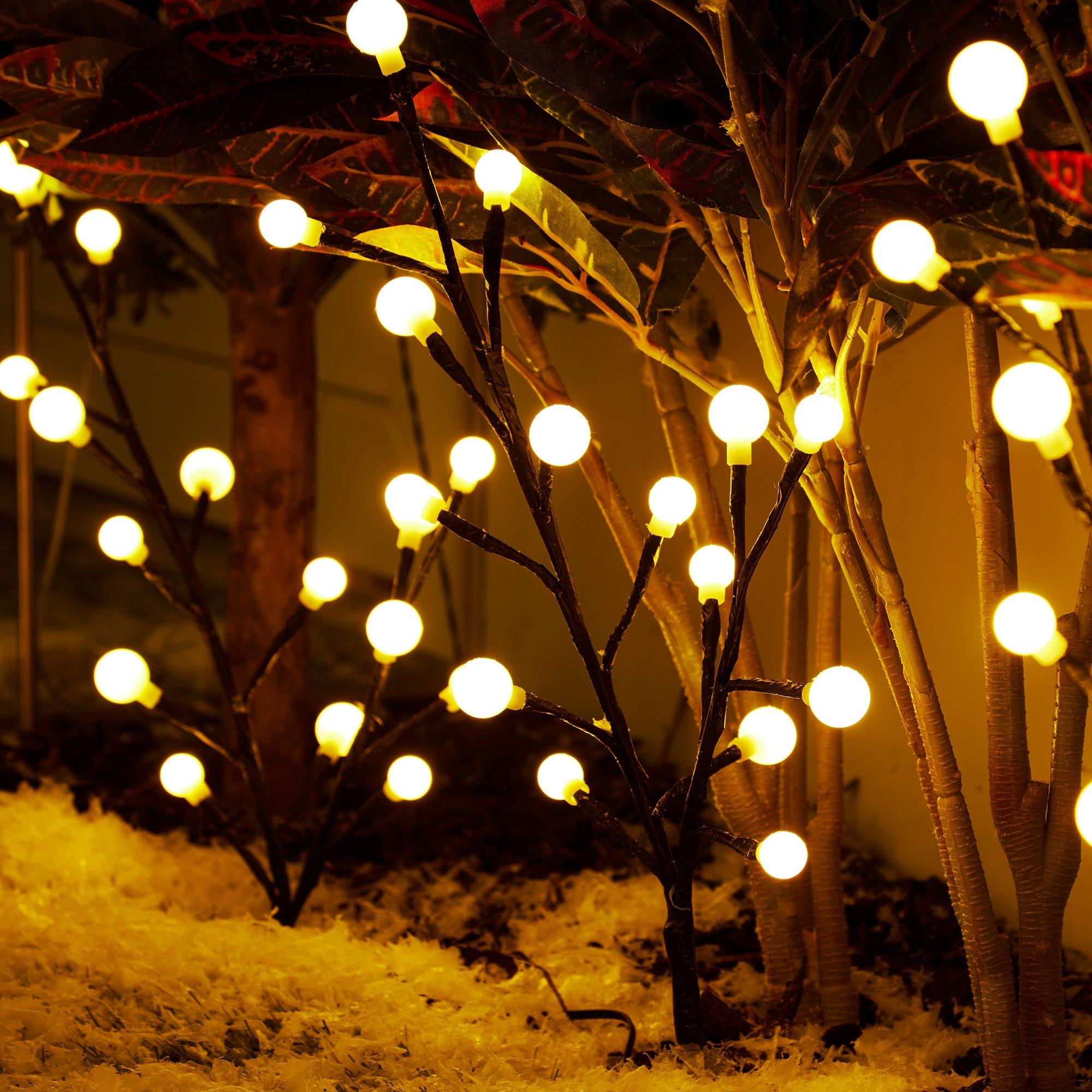 LED-Lichterzweige mit Timer-Funktion, ca. 45x200cm, 3er-Set