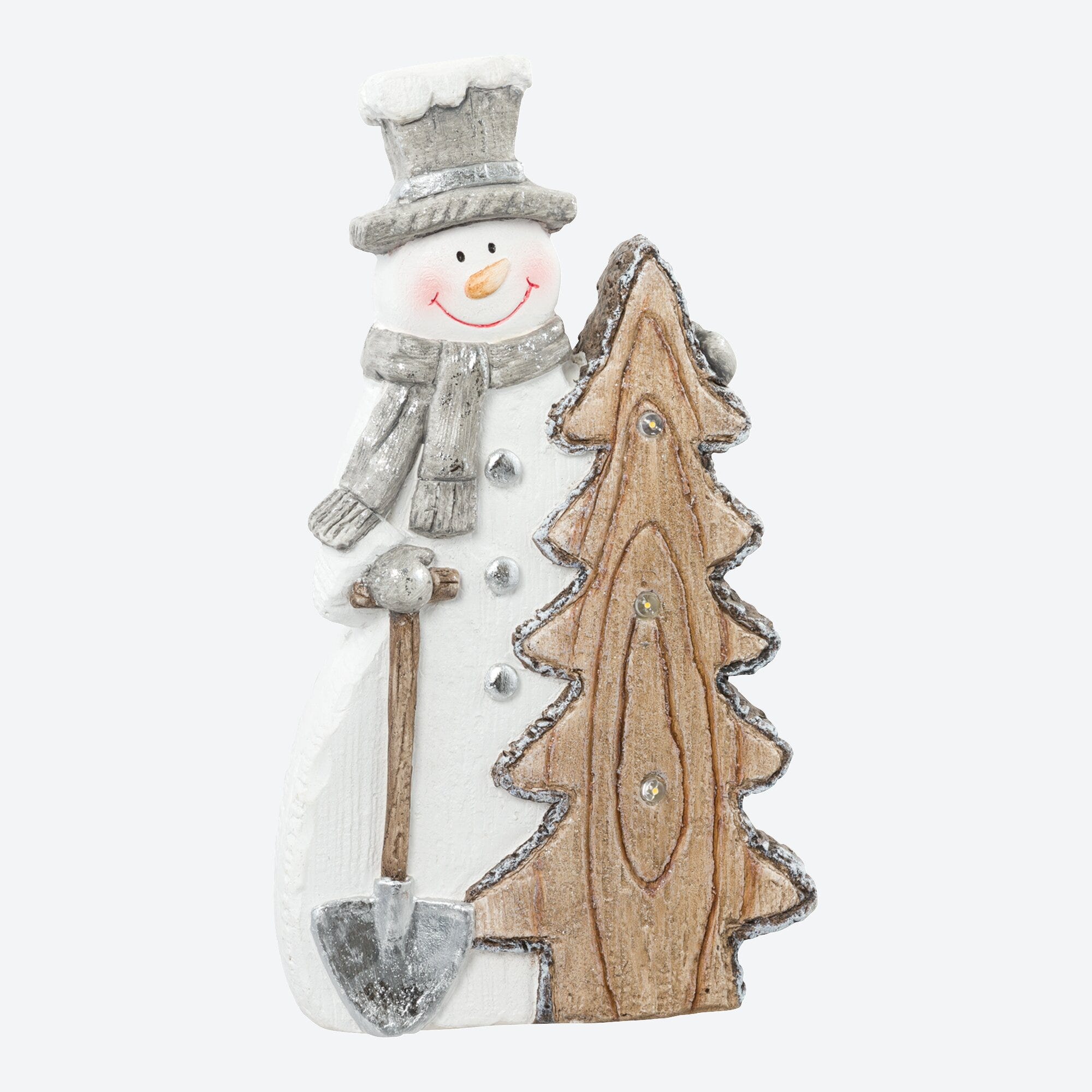 Deko-Schneemann mit LEDs, ca. 19,5x7x35cm