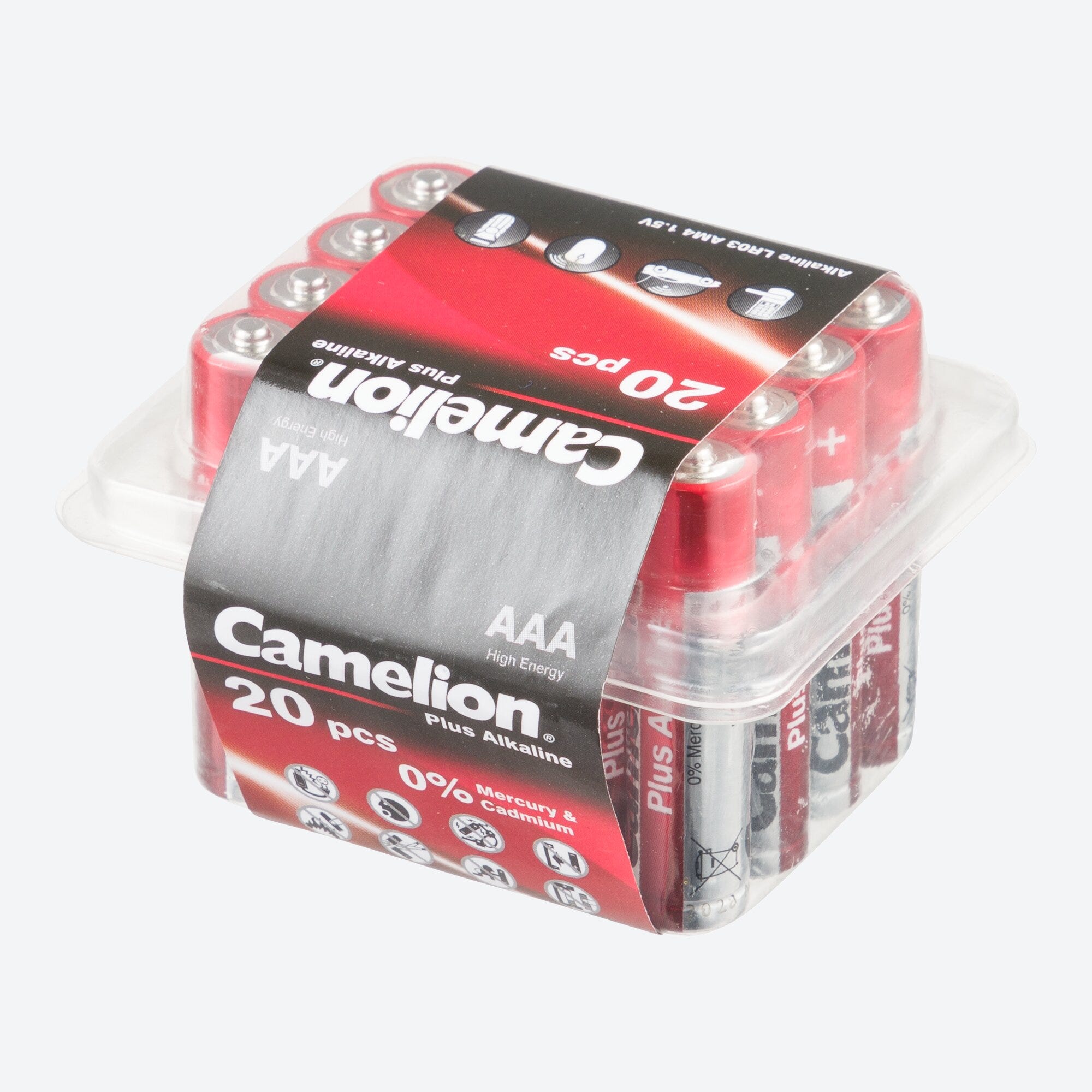 Camelion Plus Alkaline AAA-Batteriebox, 20er-Pack