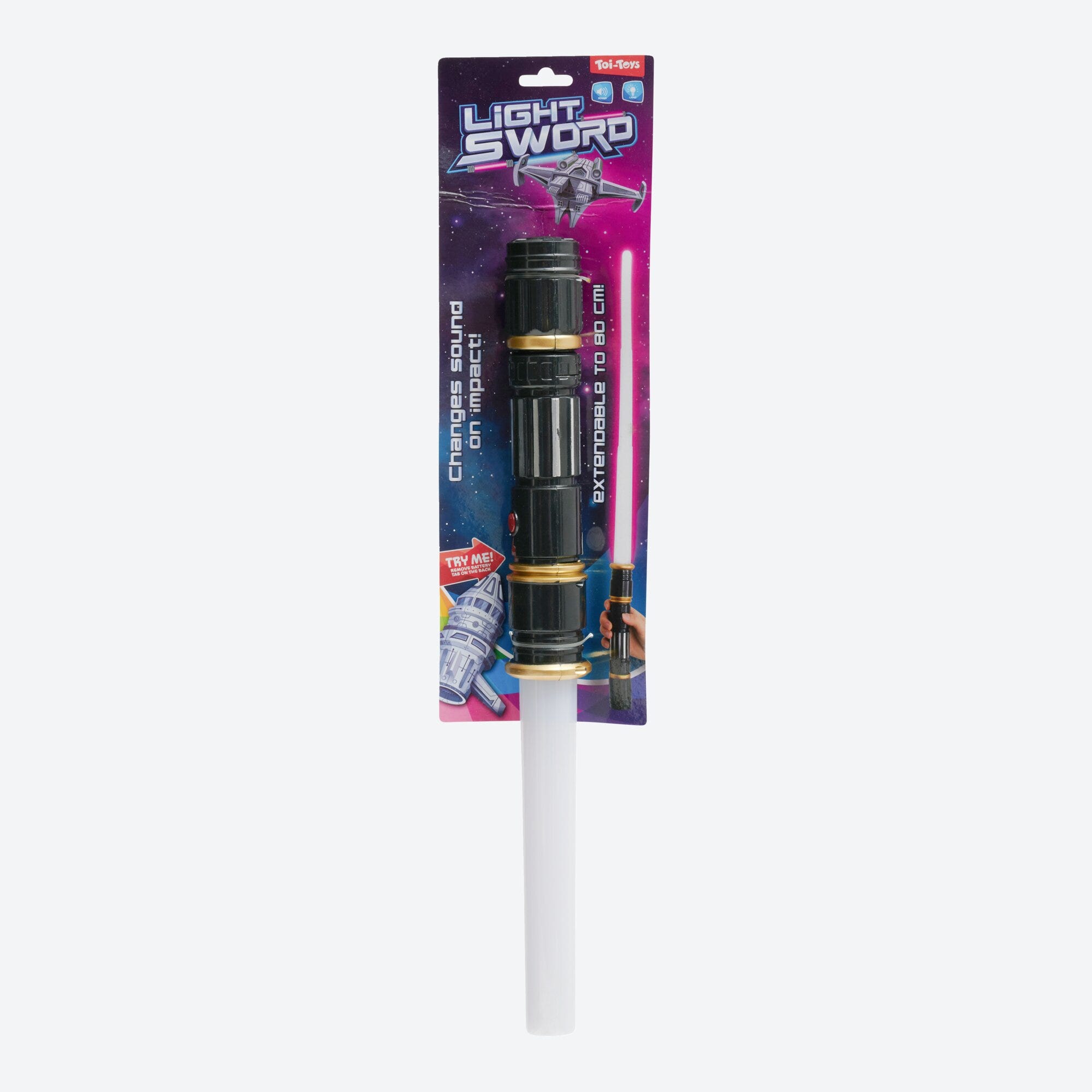 Lichtschwert mit Licht und Sound, ca. 44-82cm