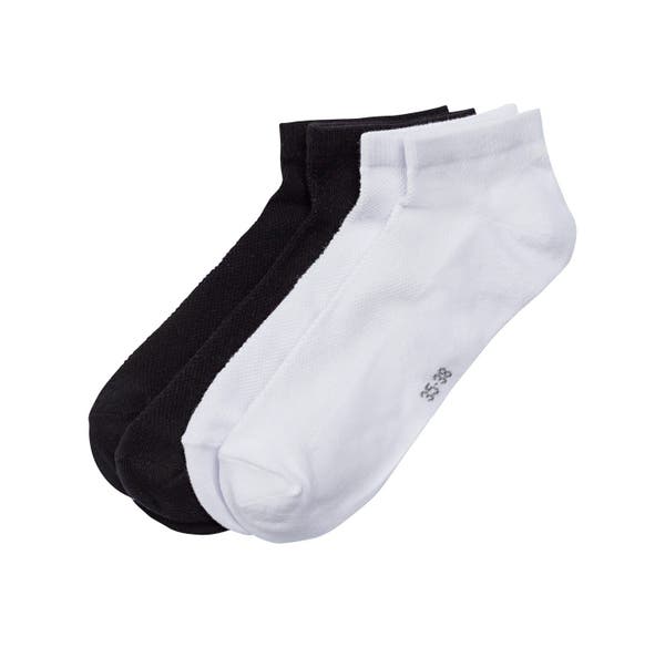Damen-Sportsneaker-Socken mit Belüftungsstruktur, 2er Pack