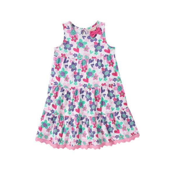 Baby-Mädchen-Kleid mit hübschem Blumenmuster