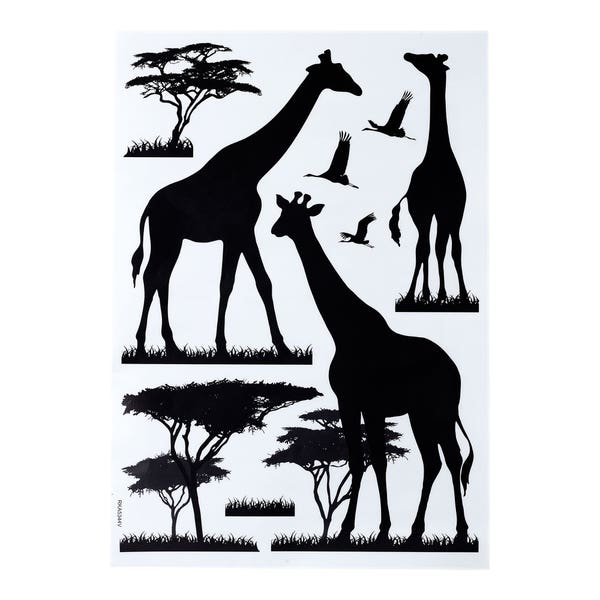 Wandsticker mit tierischem Afrika-Motiv, ca. 35x25cm