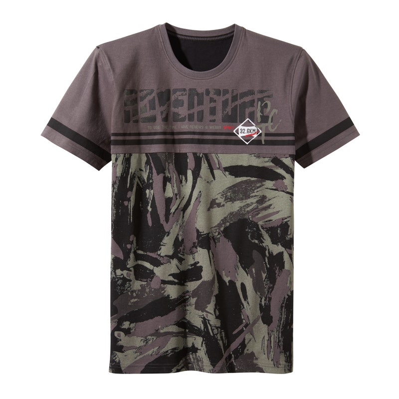 Herren-T-Shirt mit Camouflage-Einsatz