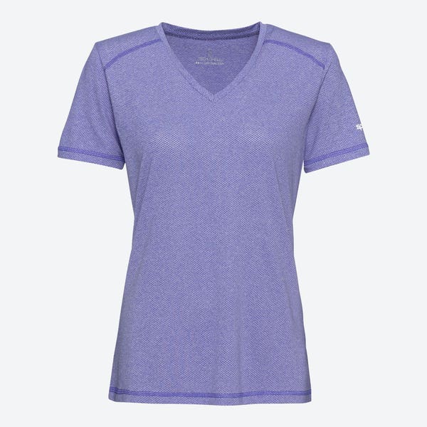 Damen-Fitness-T-Shirt in Mesh-Optik