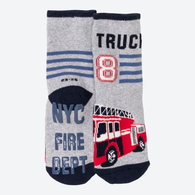 Jungen-ABS-Socken mit Feuerwehr-Design