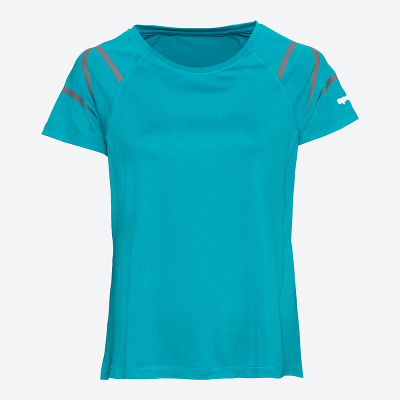 Damen-Fitness-T-Shirt aus atmungsaktiver Kunstfaser