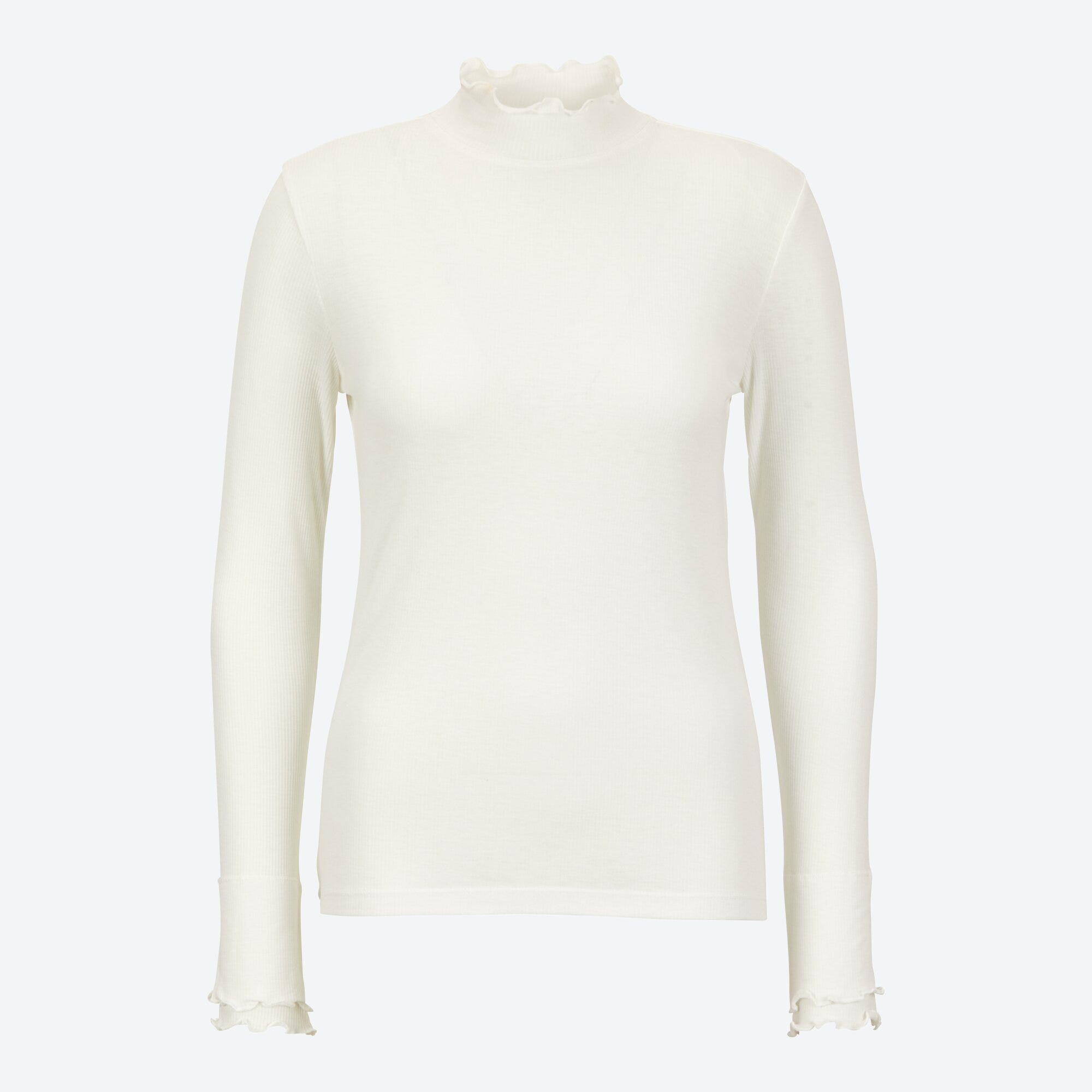 Damen-Langarmshirt in Ripp-Optik