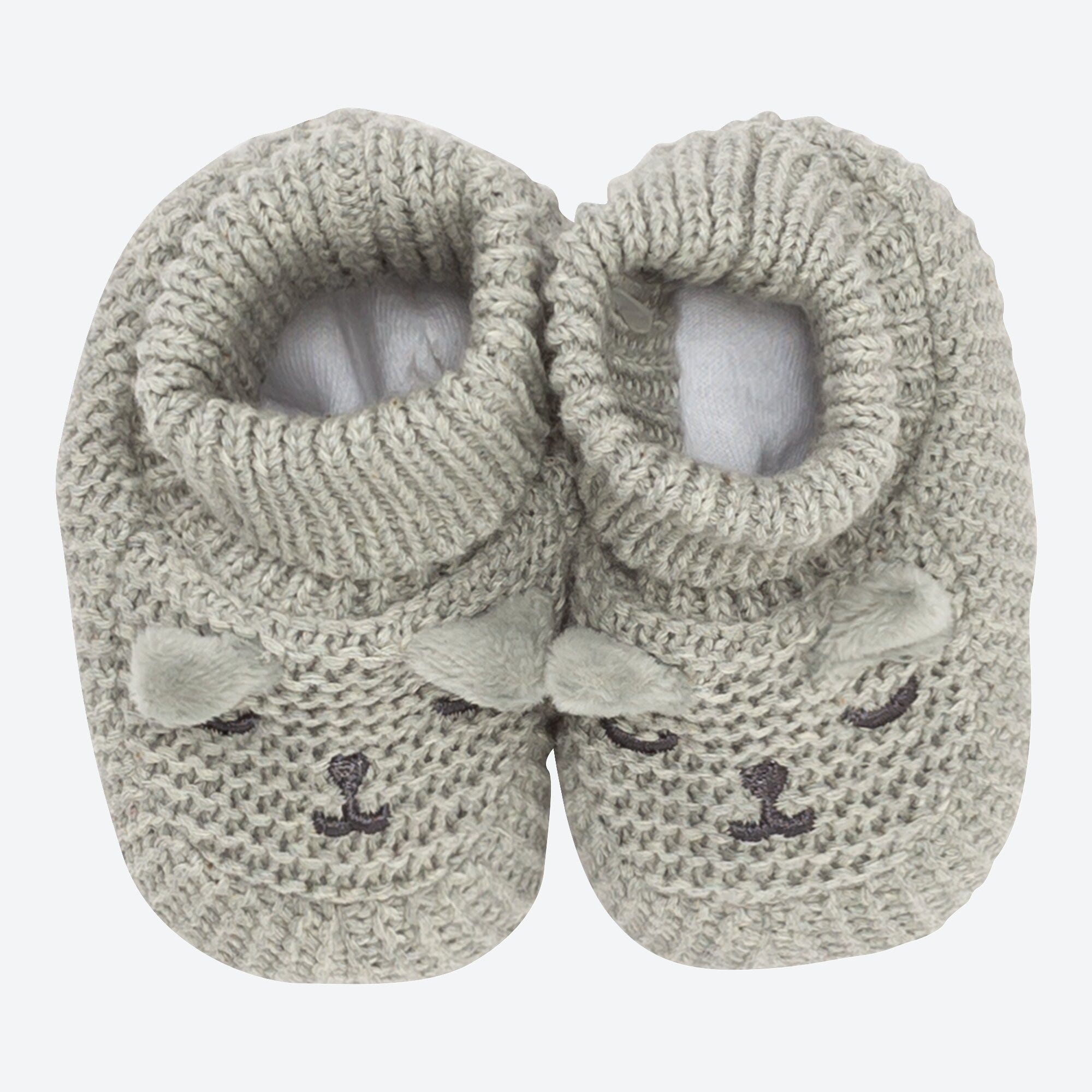 Baby-Schühchen mit aufgesticktem Gesicht