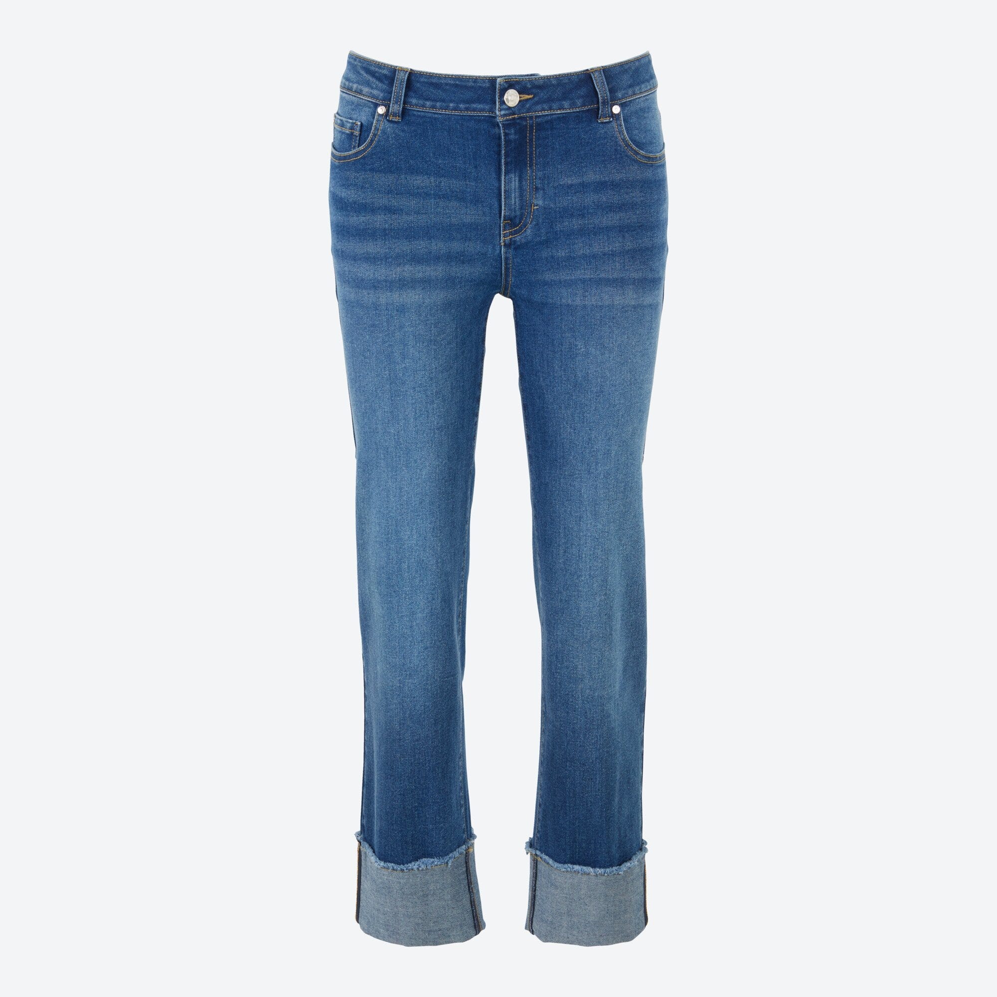 Damen-Jeans mit Beinumschlag