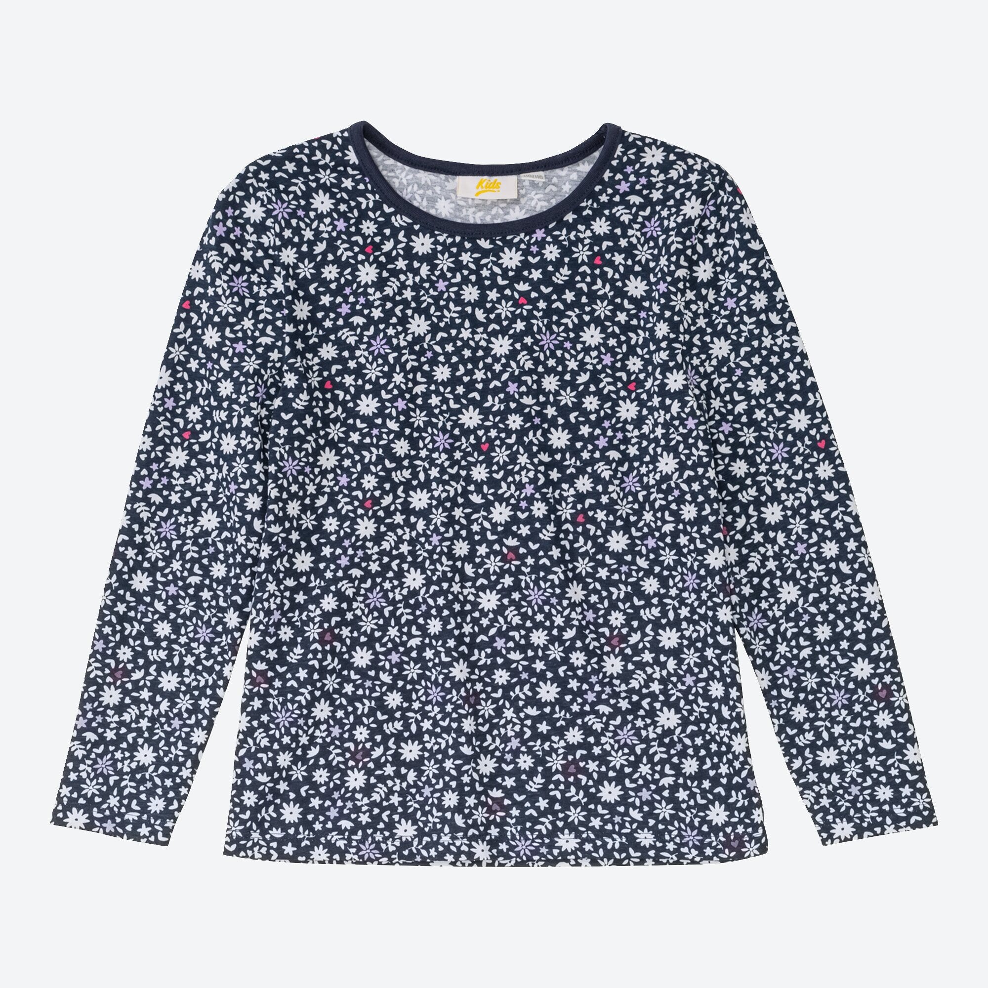 Mädchen-Shirt mit Blümchen-Muster