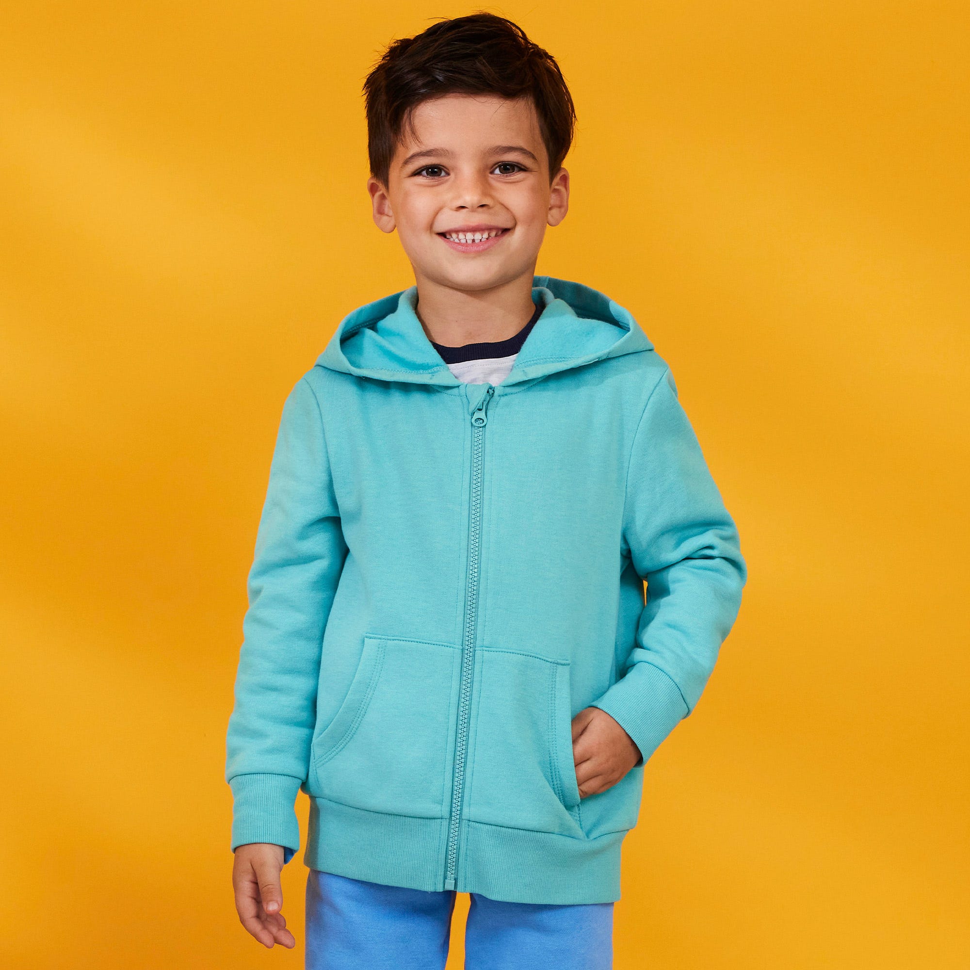Jungen-Sweatjacke mit Kapuze