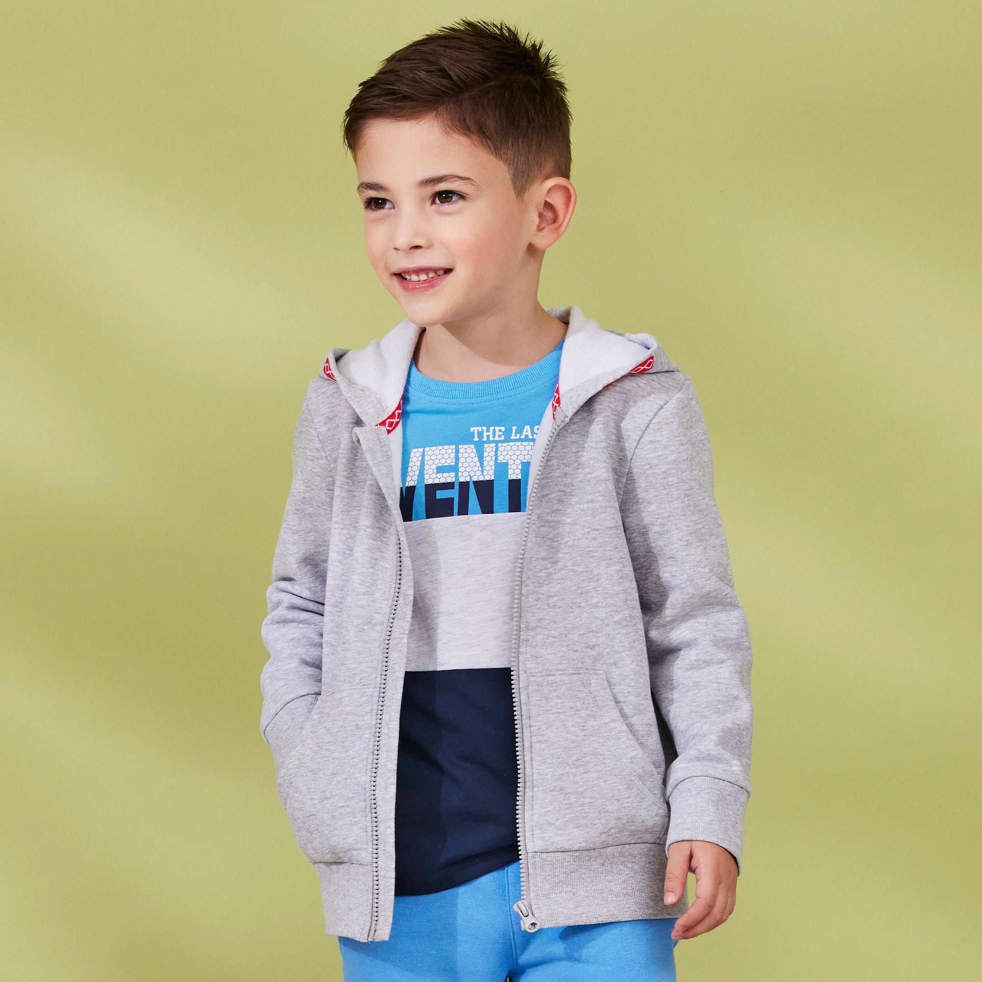 Jungen-Sweatjacke in Melange-Optik