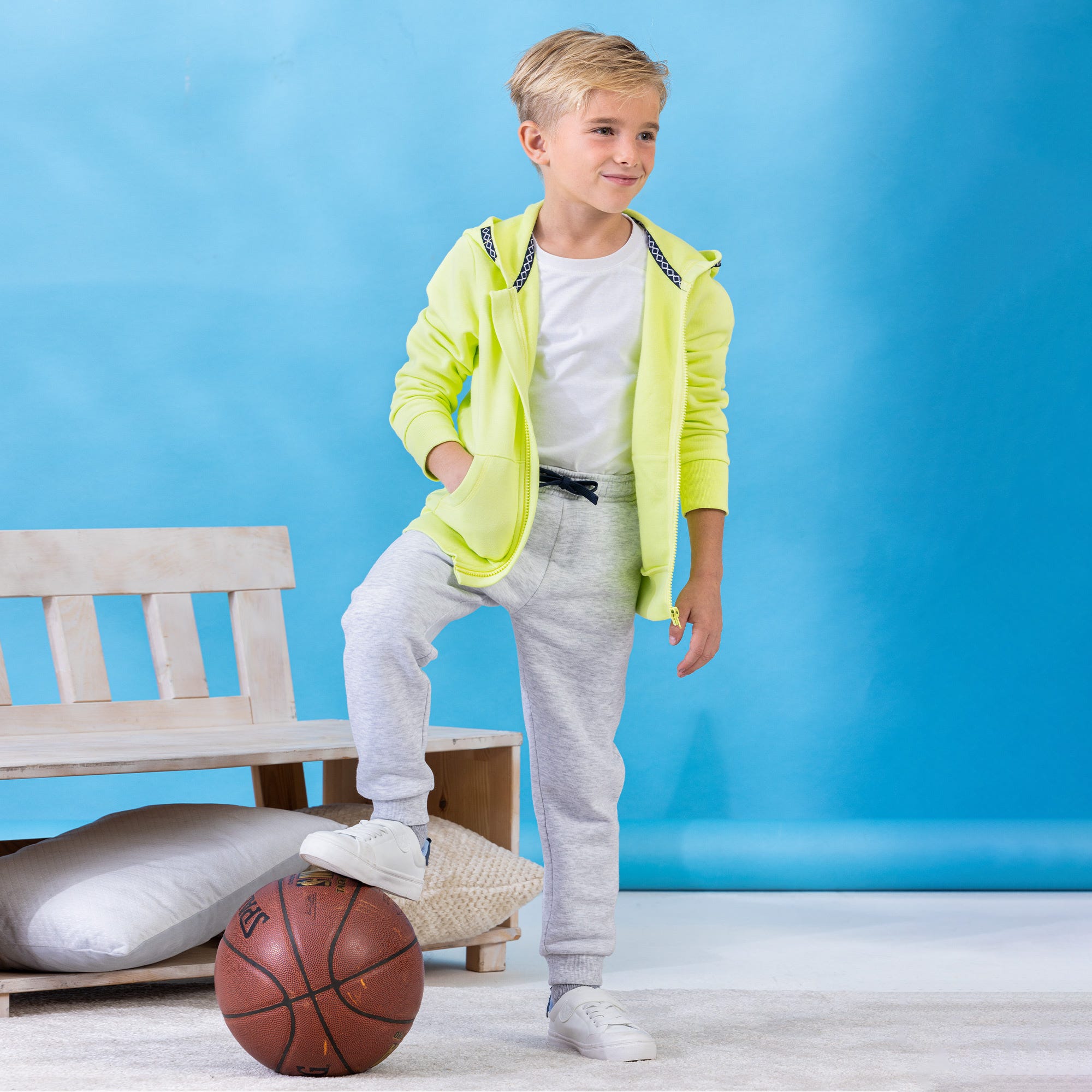 Jungen-Jogginghose in Melange-Optik