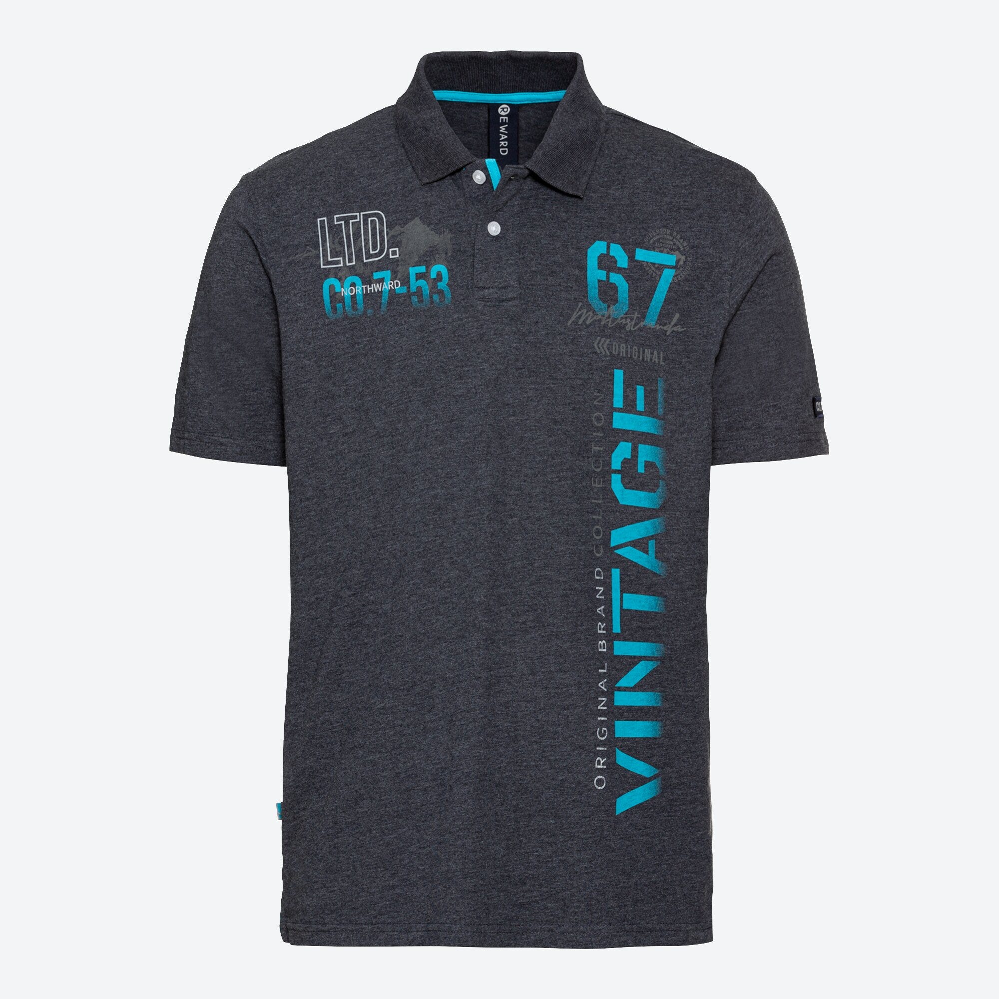 Herren-Poloshirt in Melange-Optik