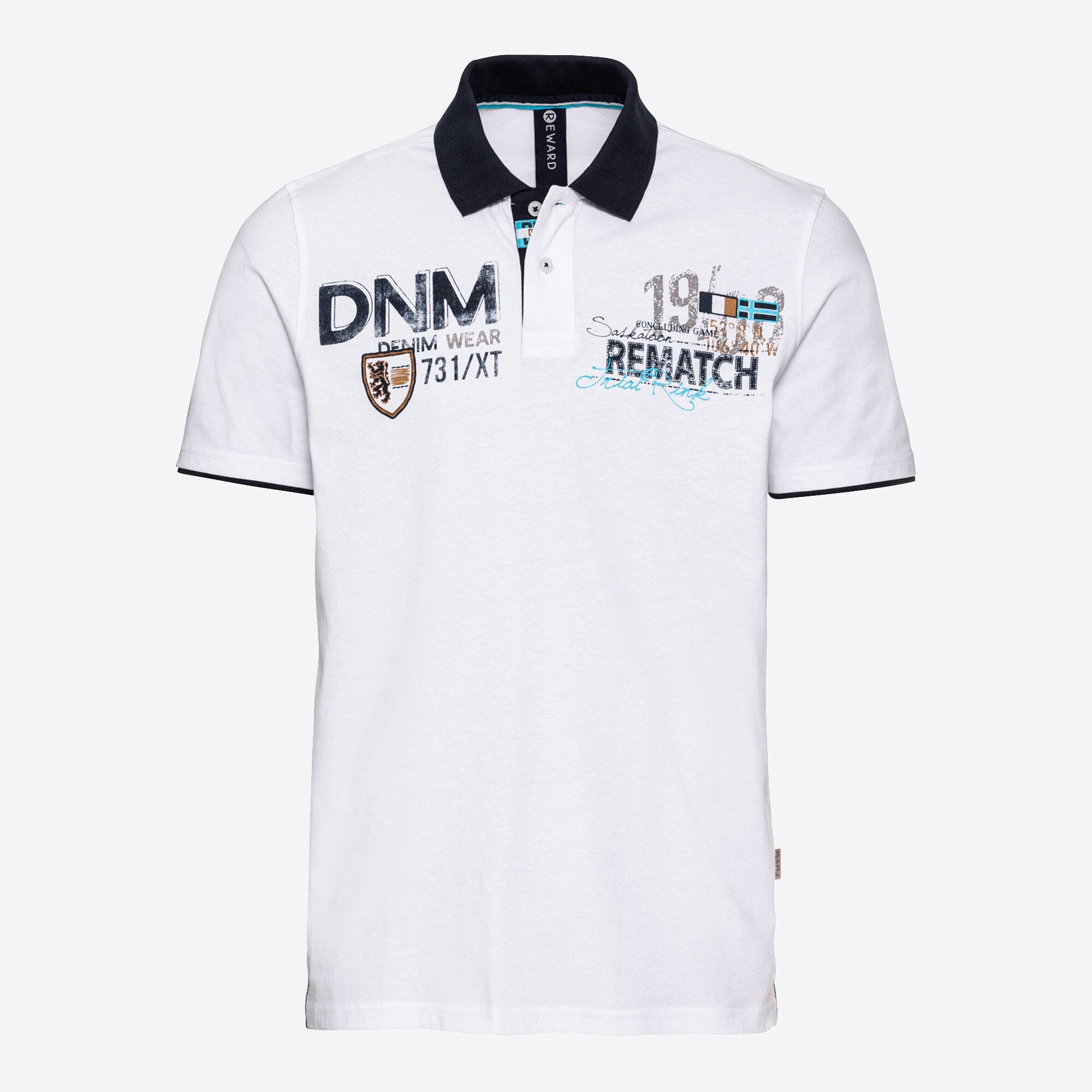 Herren-Poloshirt mit Kontrast-Effekten