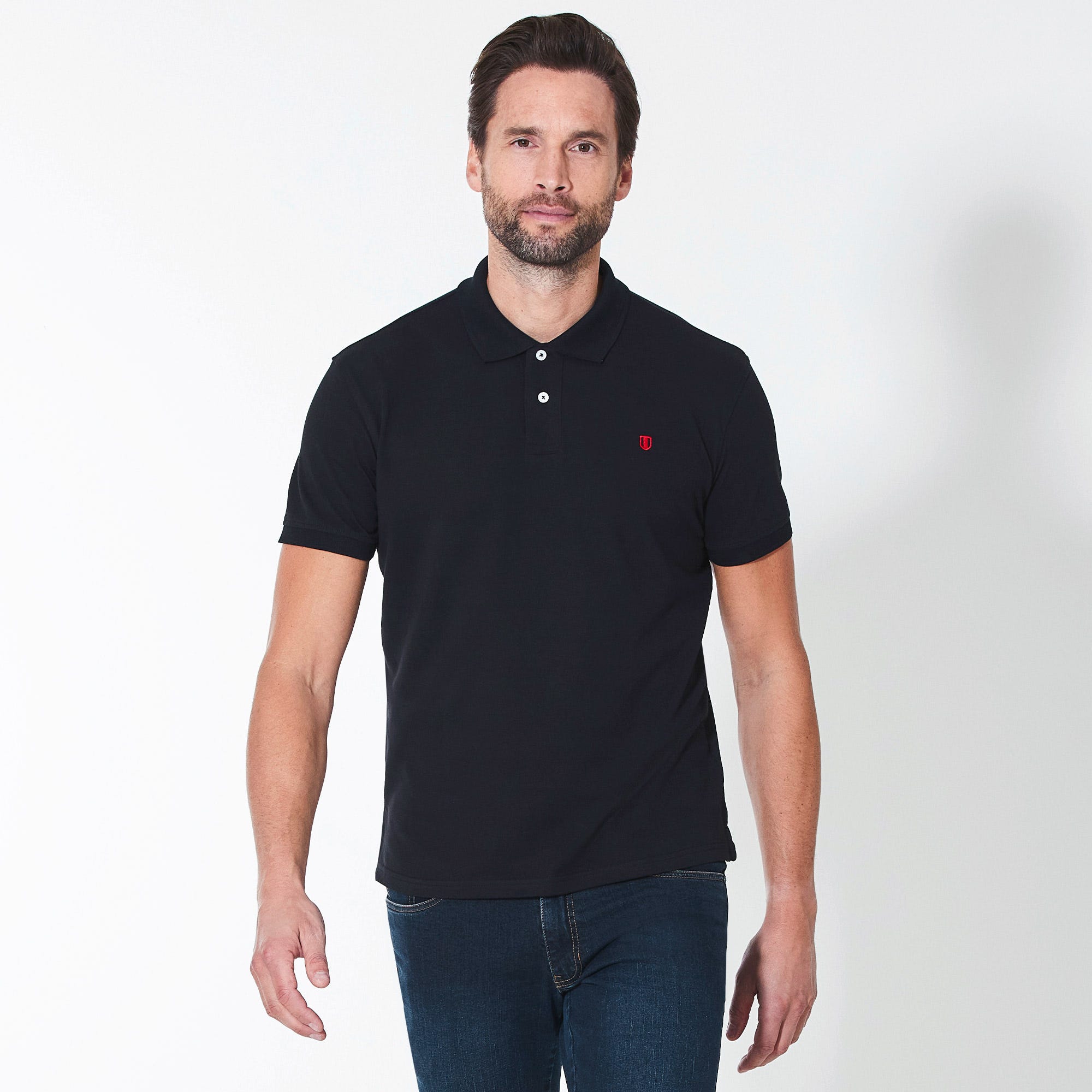 Herren-Poloshirt mit Logo-Stickerei
