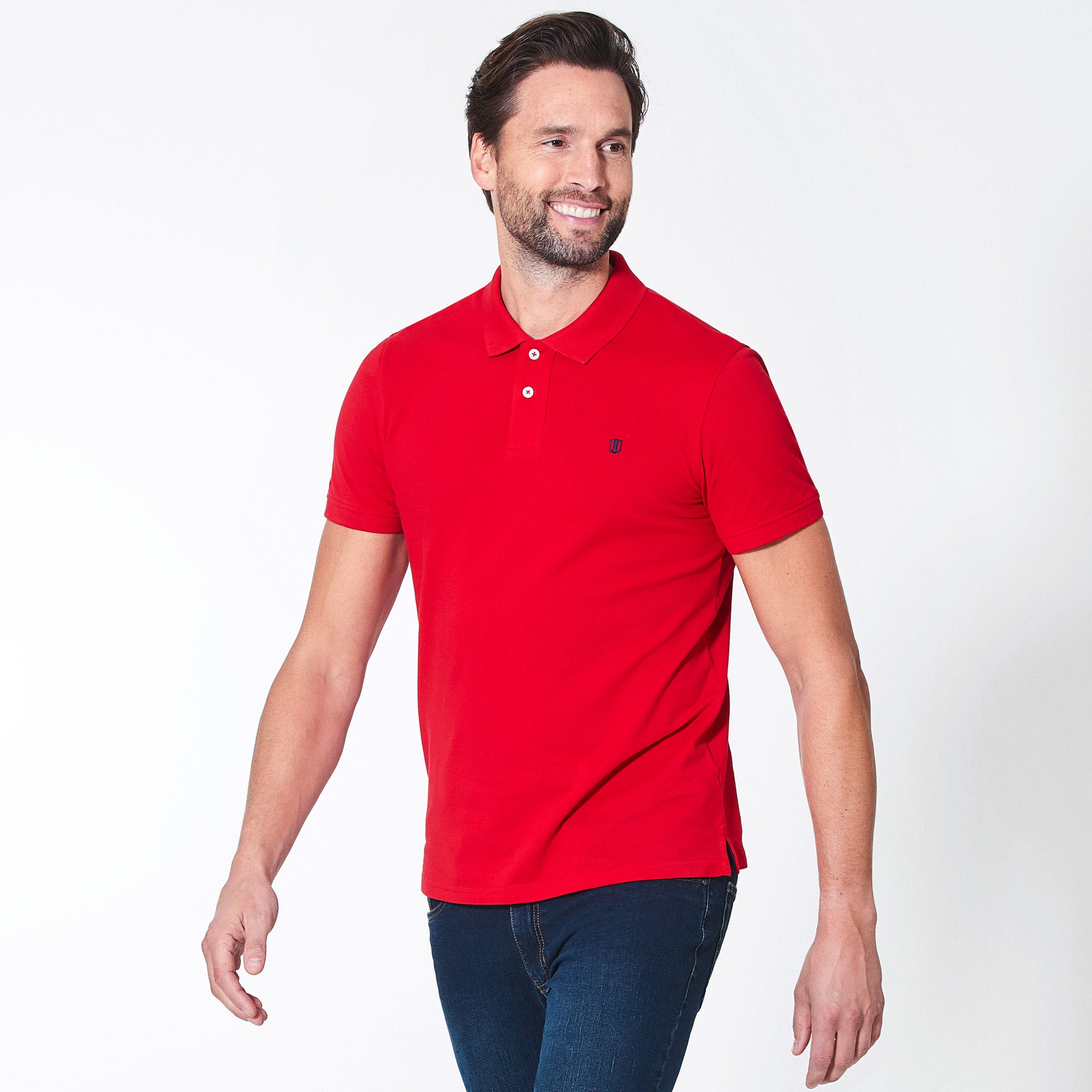 Herren-Poloshirt mit Logo-Stickerei
