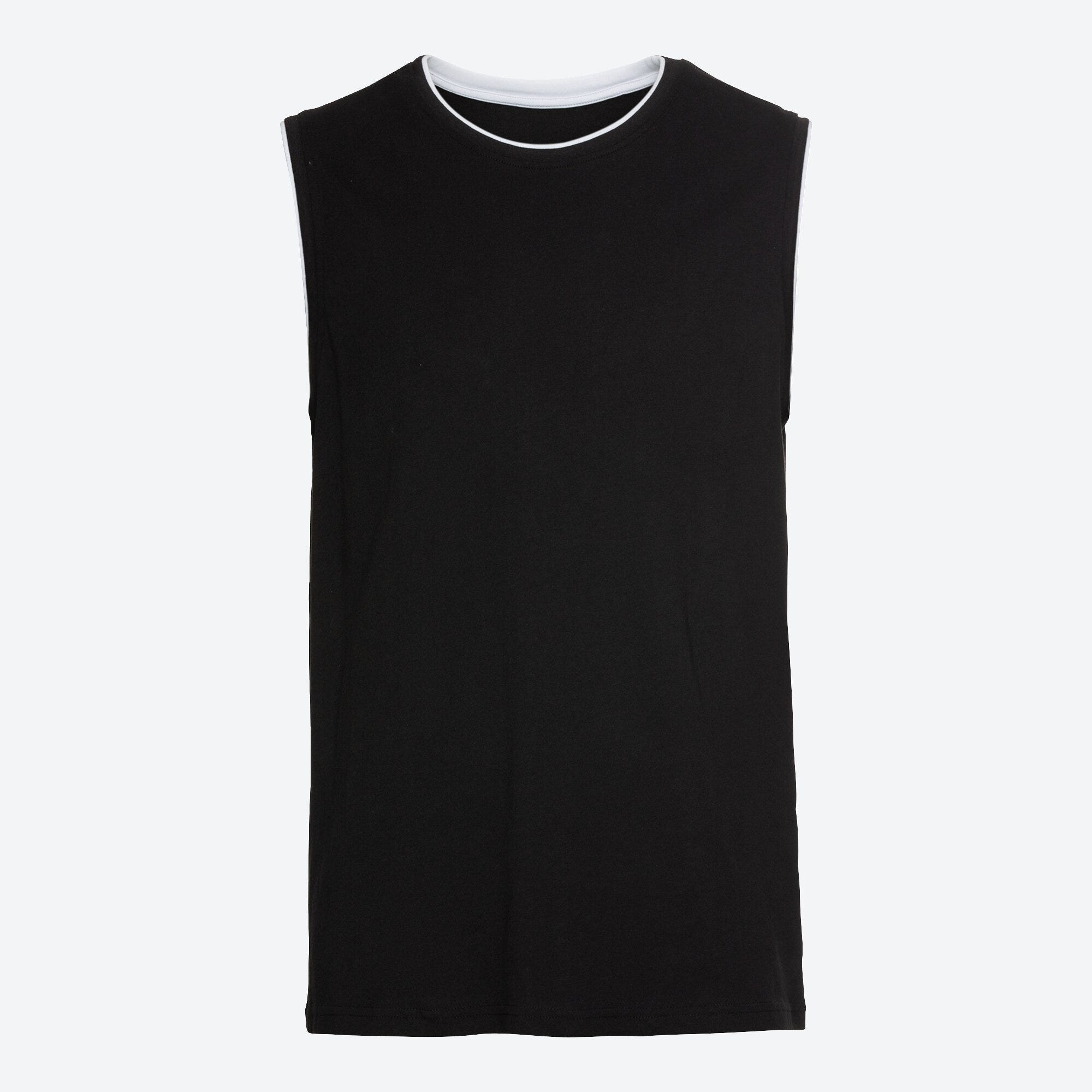 Herren-Muskelshirt mit Kontrast-Einsätzen