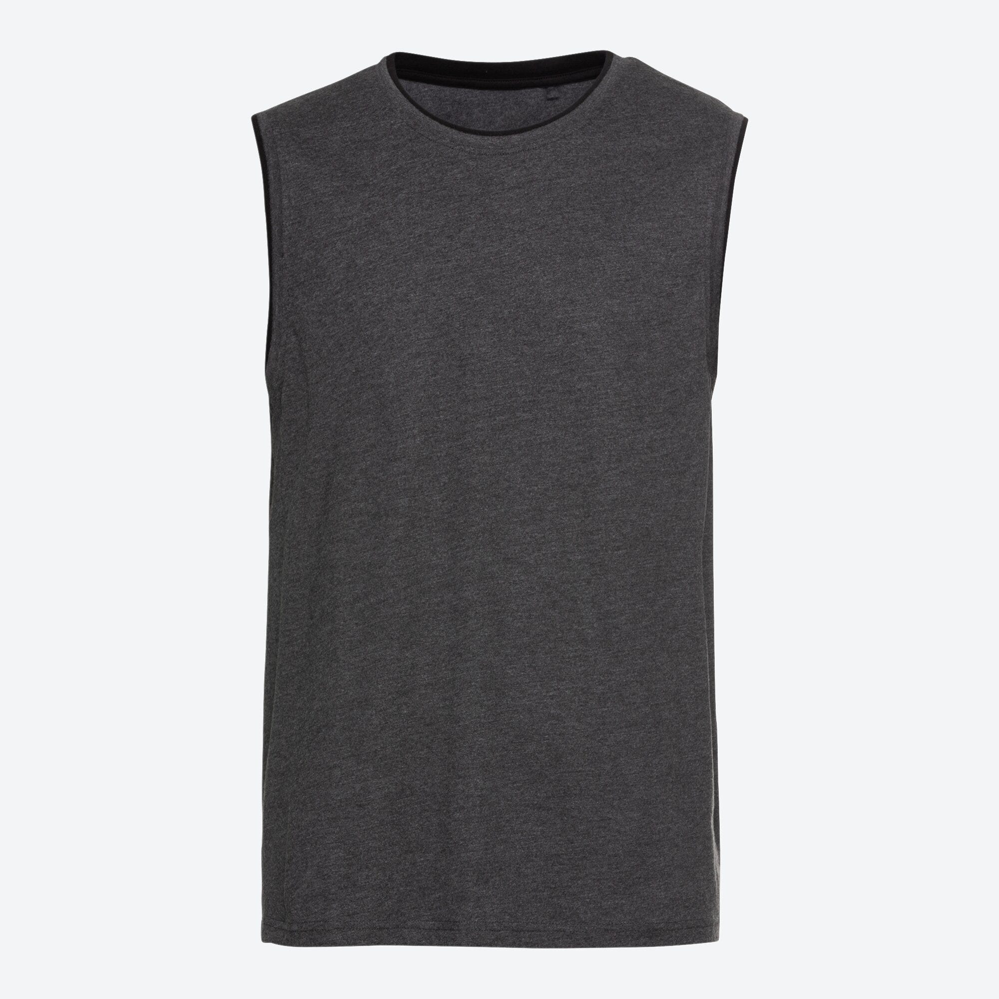 Herren-Muskelshirt in Melange-Optik