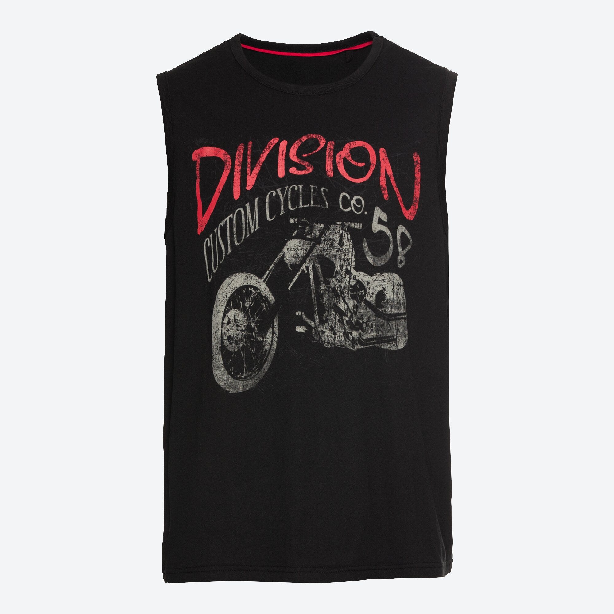Herren-Muskelshirt mit Motorrad-Frontaufdruck