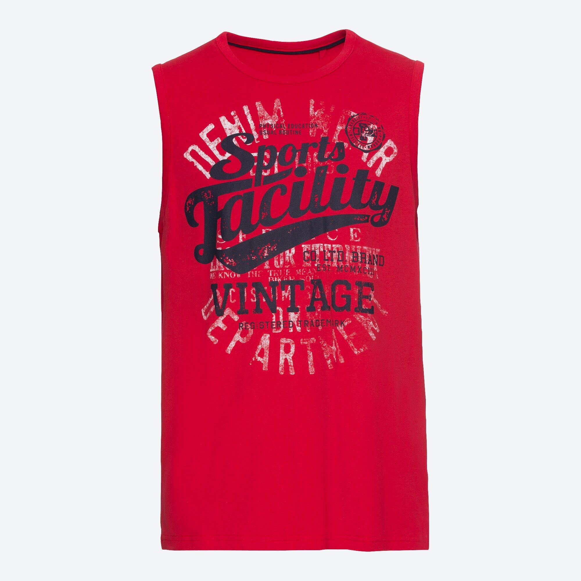 Herren-Muskelshirt mit großem Frontaufdruck