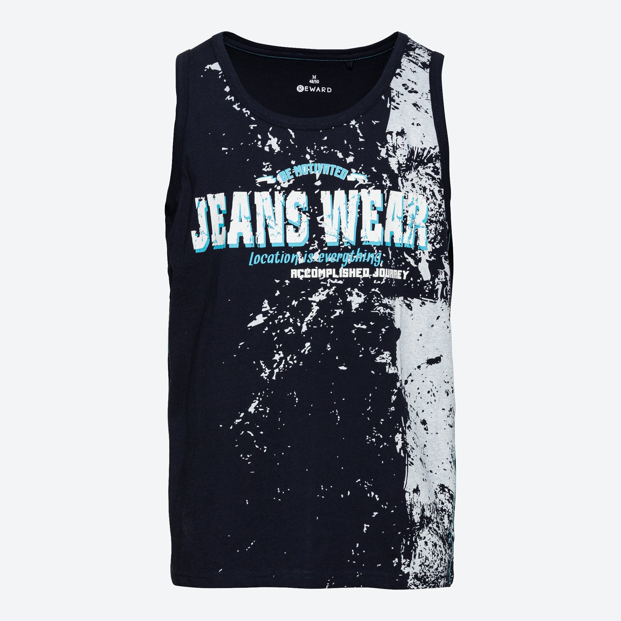 Herren-Muskelshirt mit Jeans-Wear-Schriftzug