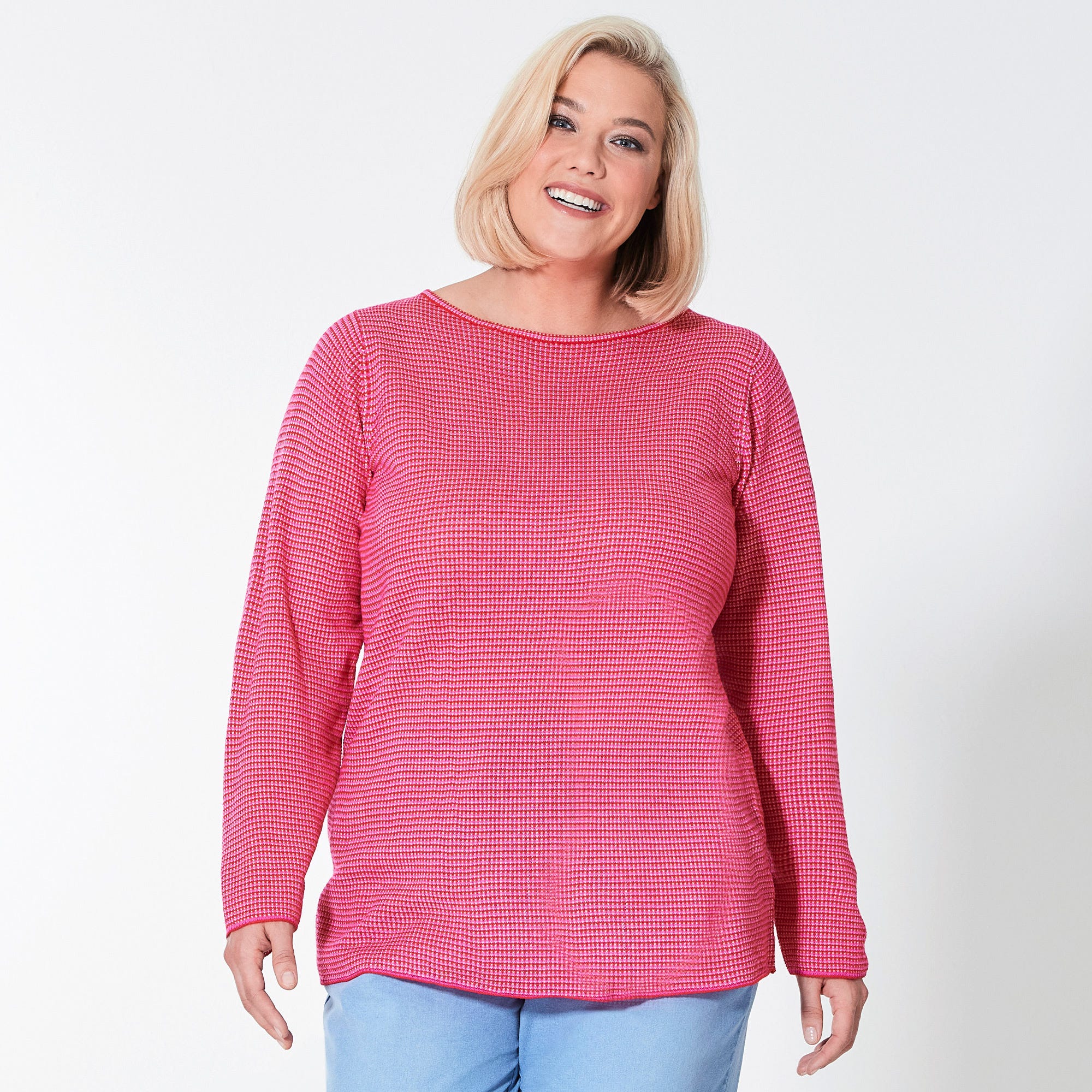 Damen-Pullover mit U-Boot-Ausschnitt
