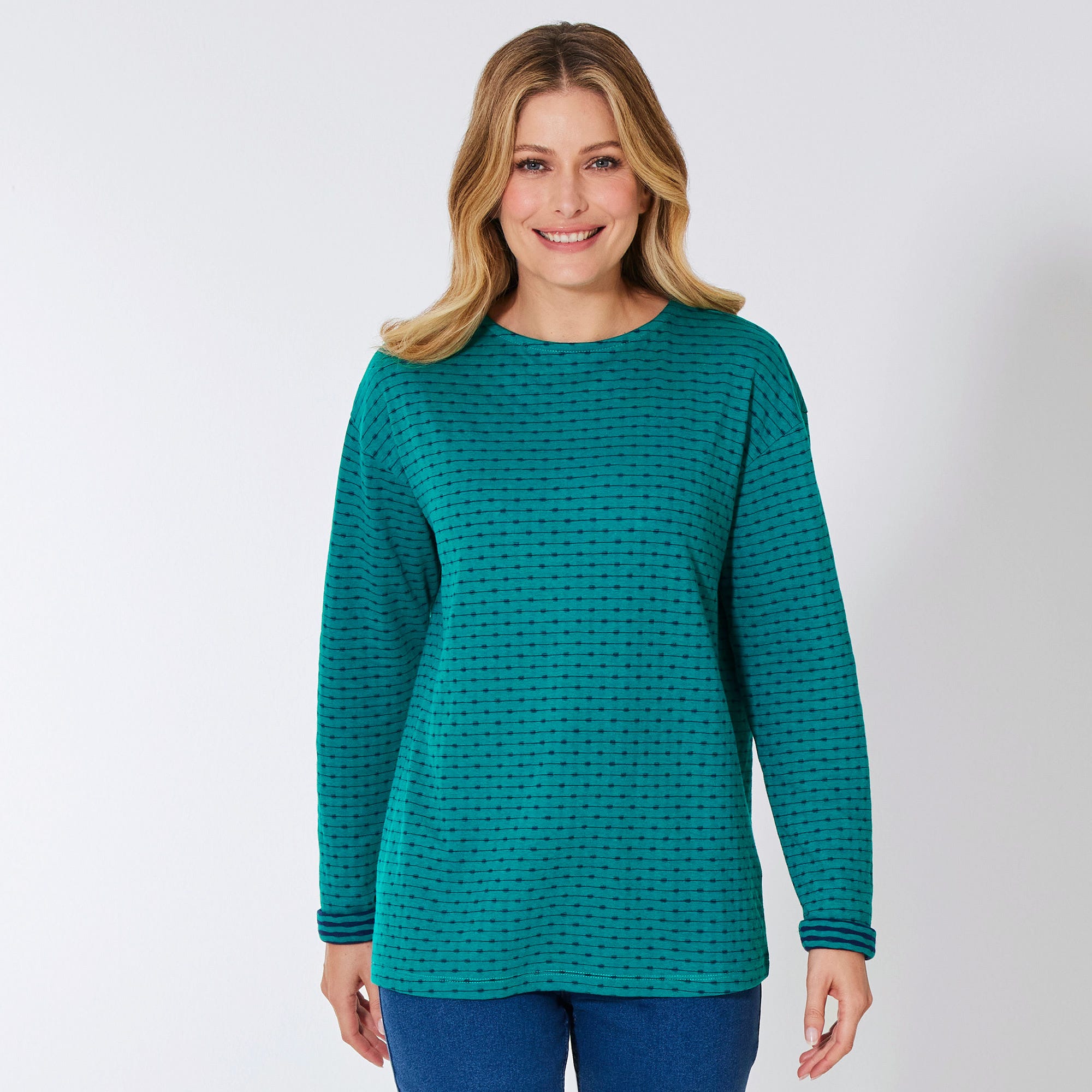 Damen-Shirt mit U-Boot-Ausschnitt