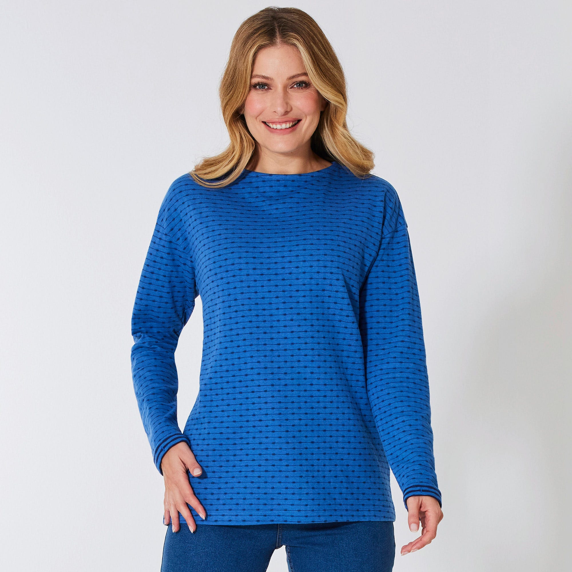 Damen-Shirt mit U-Boot-Ausschnitt