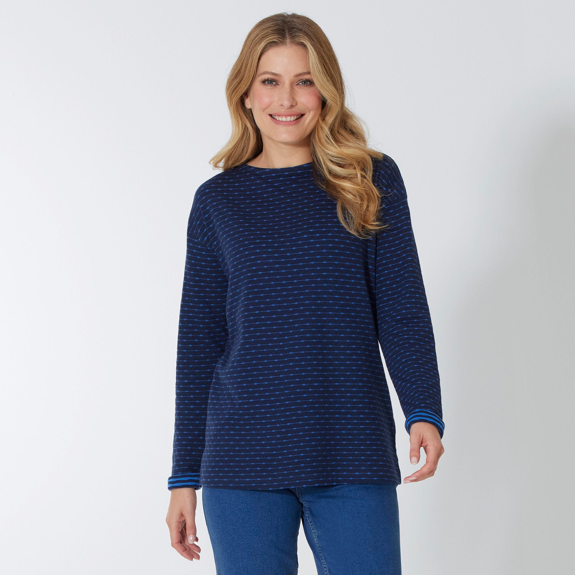 Damen-Shirt mit U-Boot-Ausschnitt