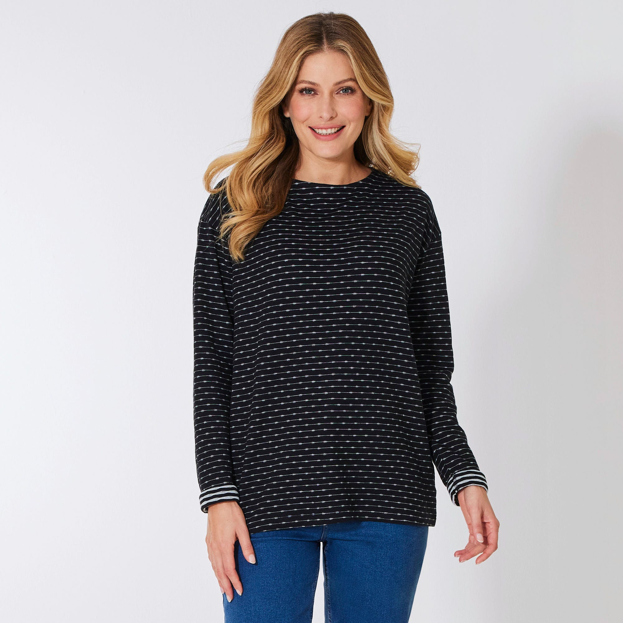 Damen-Shirt mit U-Boot-Ausschnitt