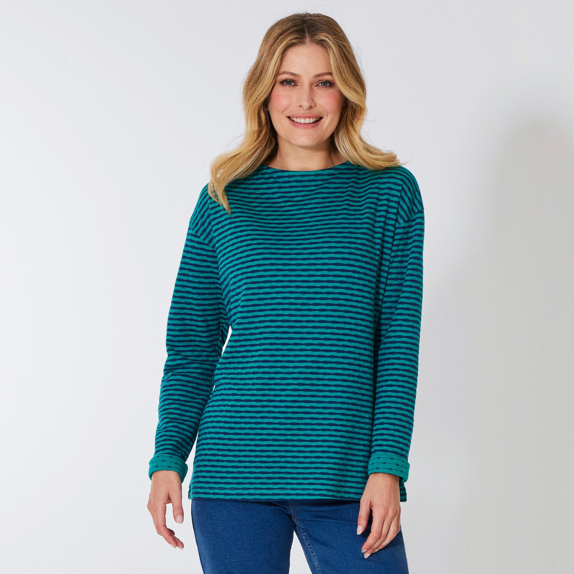 Damen-Shirt mit U-Boot-Ausschnitt