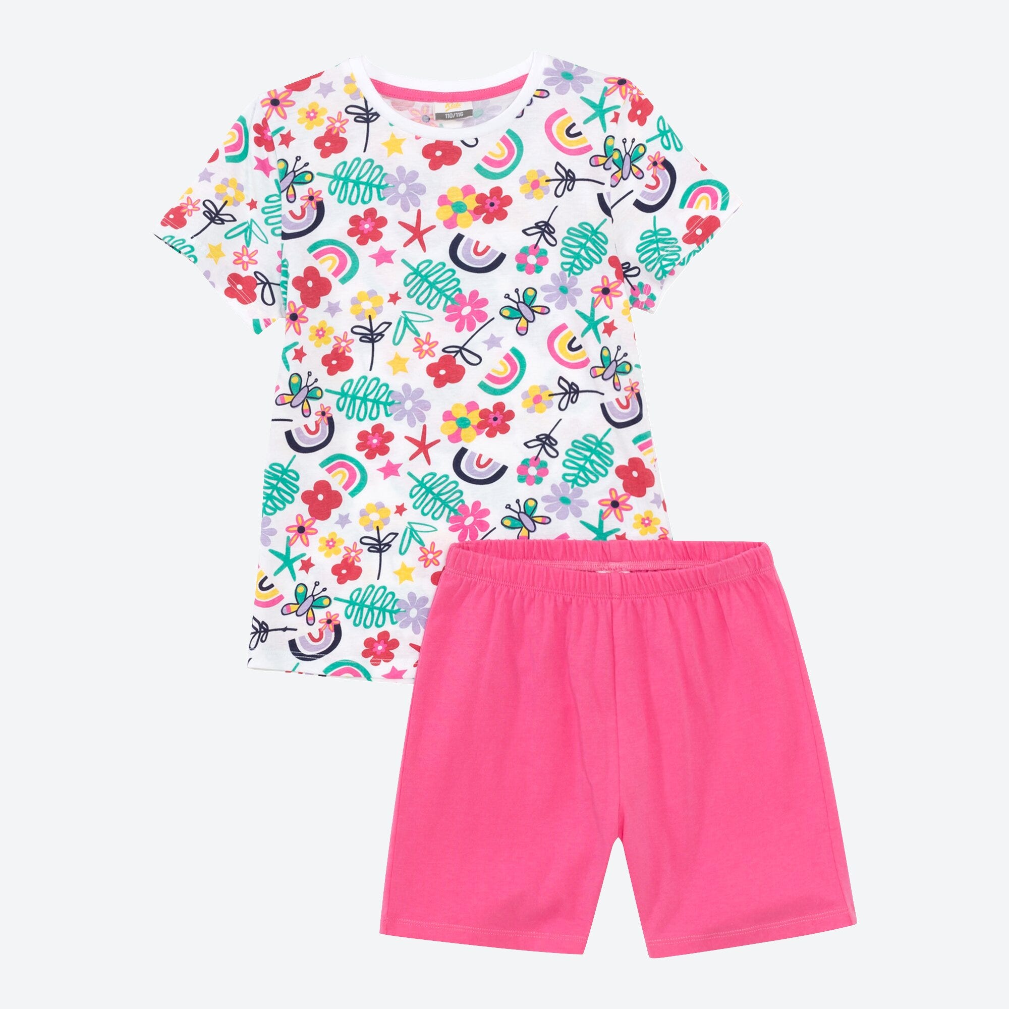 Mädchen-Shorty mit hübschem Muster, 2-teilig